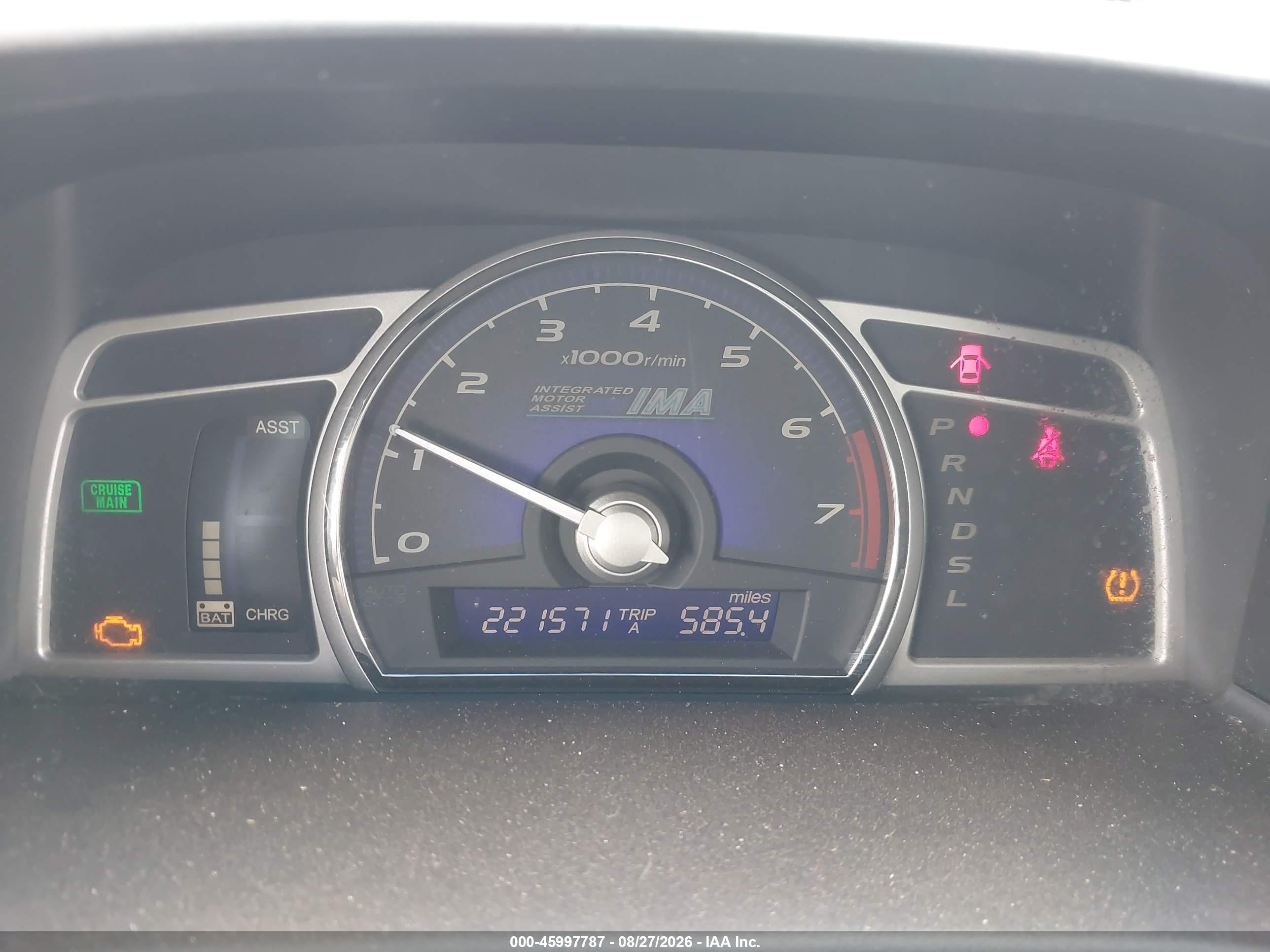 2008 Honda Civic Hybrid   Gray vin: JHMFA36228S023912