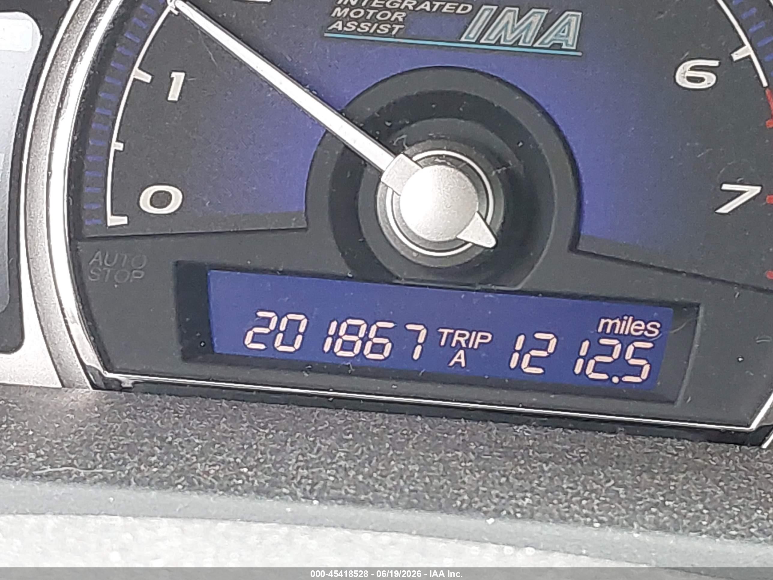 2008 Honda Civic Hybrid   Blue vin: JHMFA36228S028379