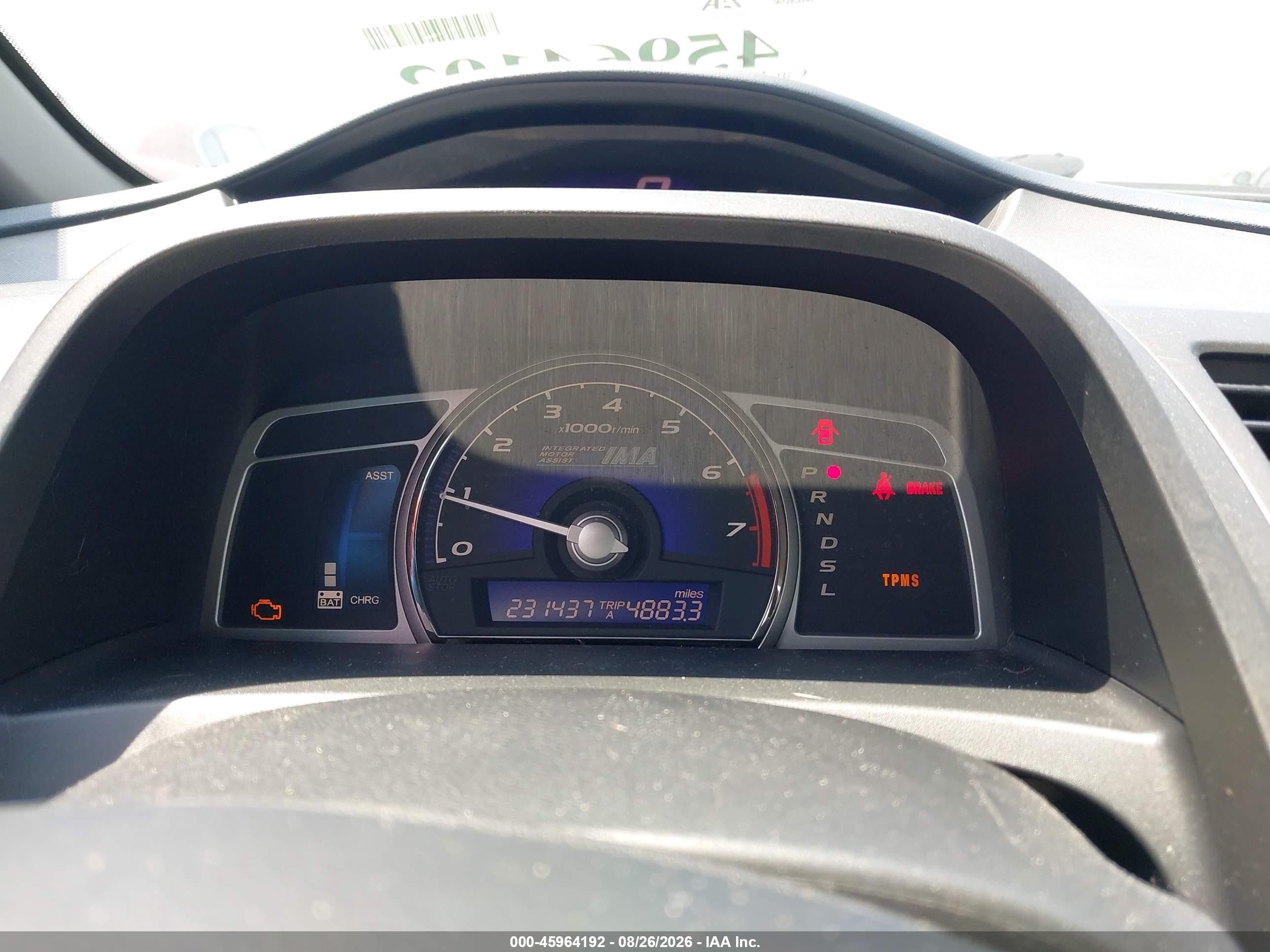 2009 Honda Civic Hybrid   Blue vin: JHMFA36229S008151