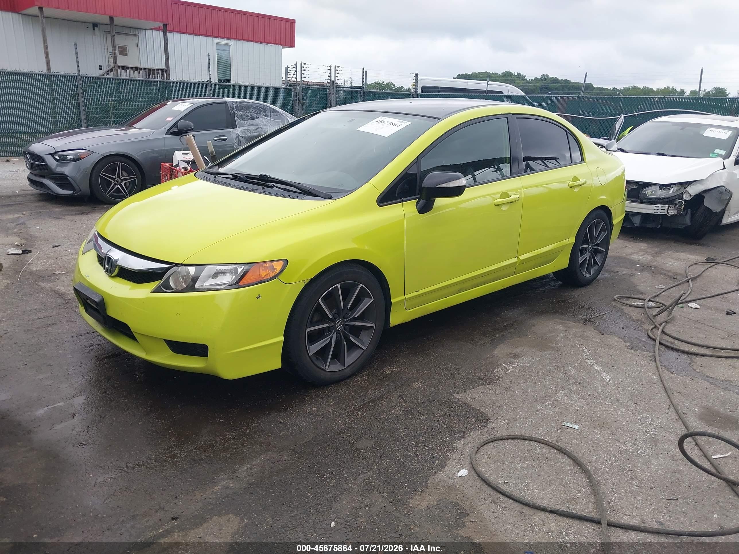 2009 Honda Civic Hybrid   Желтый vin: JHMFA36229S009364