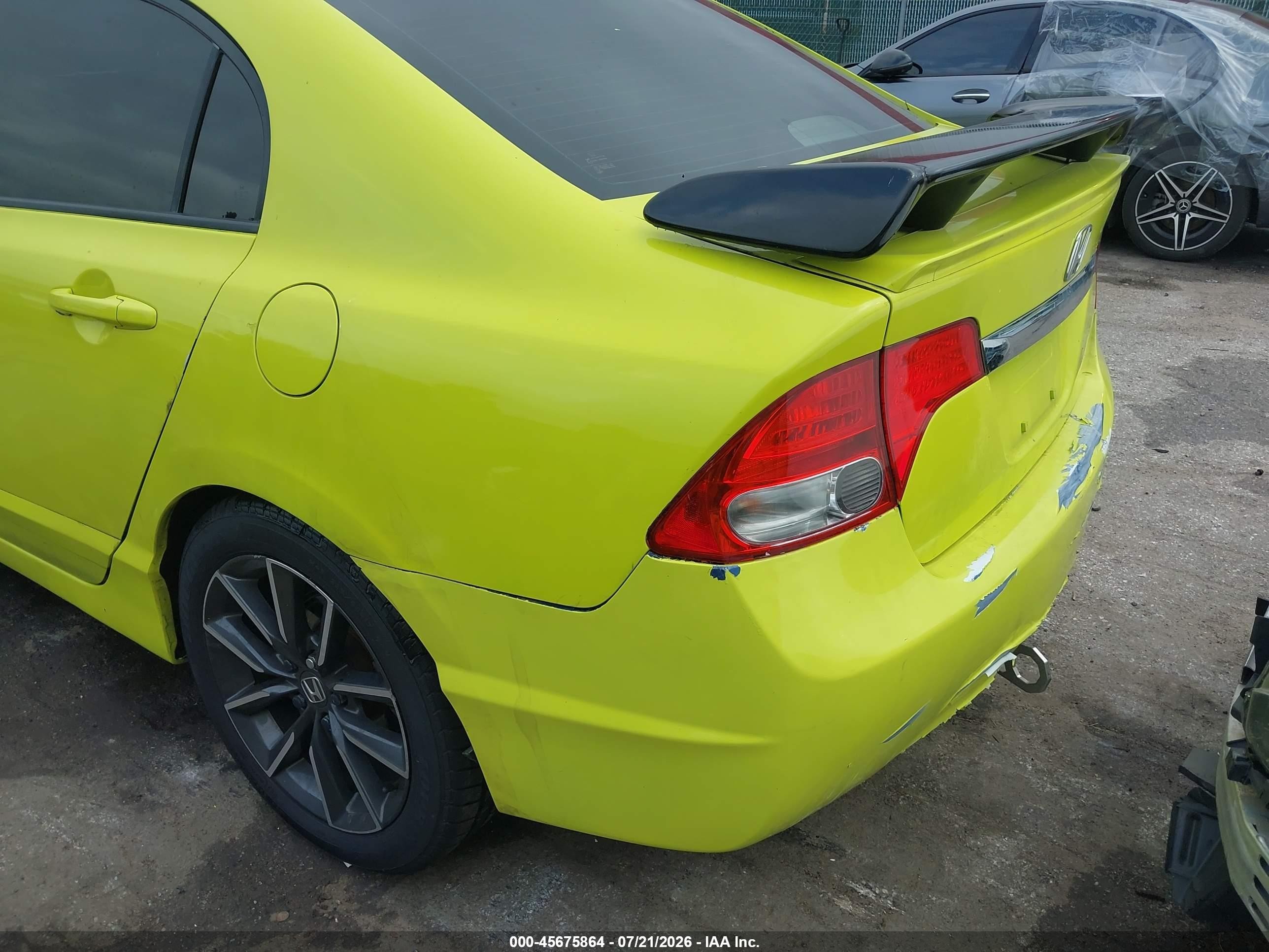 2009 Honda Civic Hybrid   Желтый vin: JHMFA36229S009364