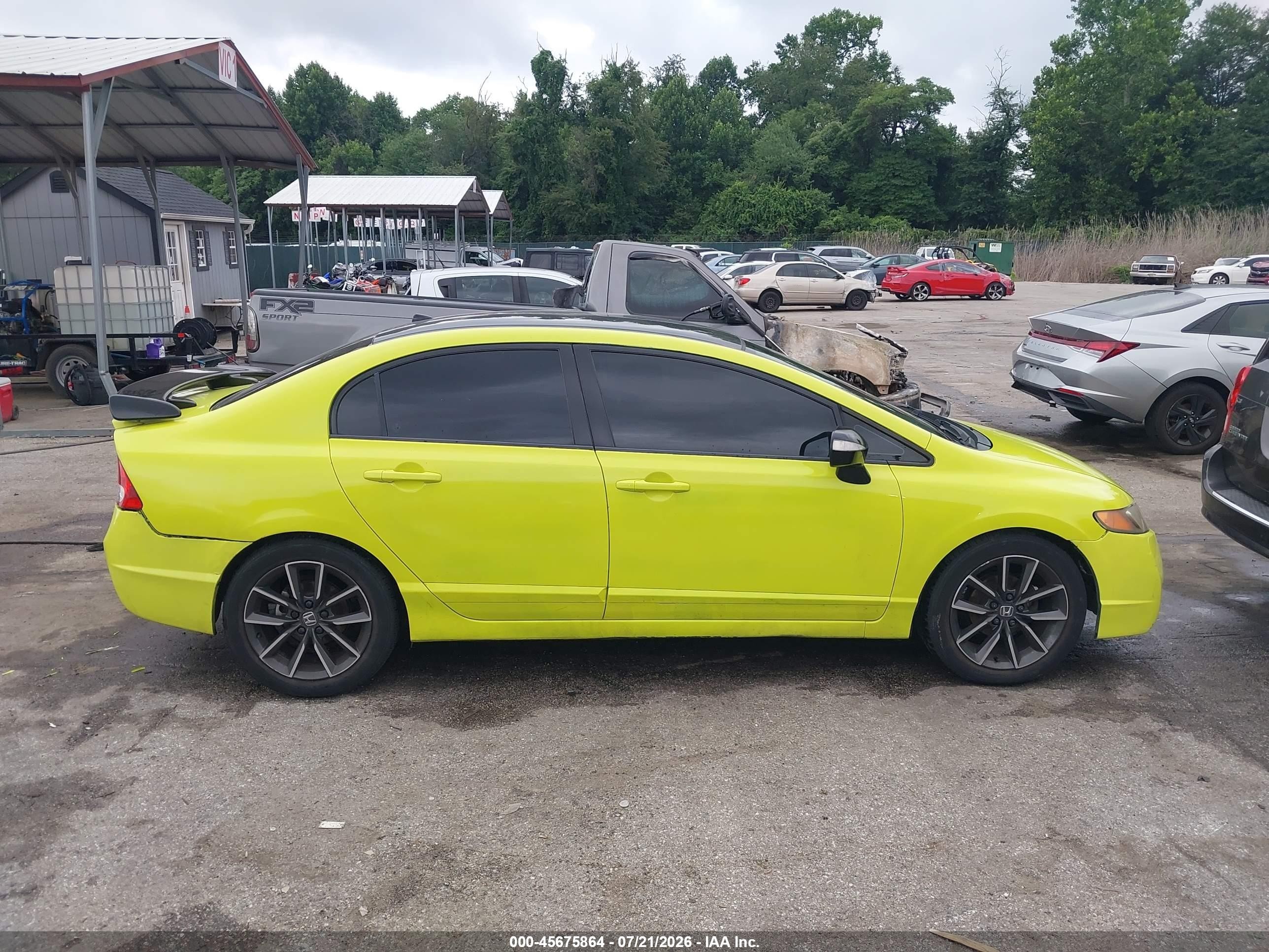 2009 Honda Civic Hybrid   Желтый vin: JHMFA36229S009364