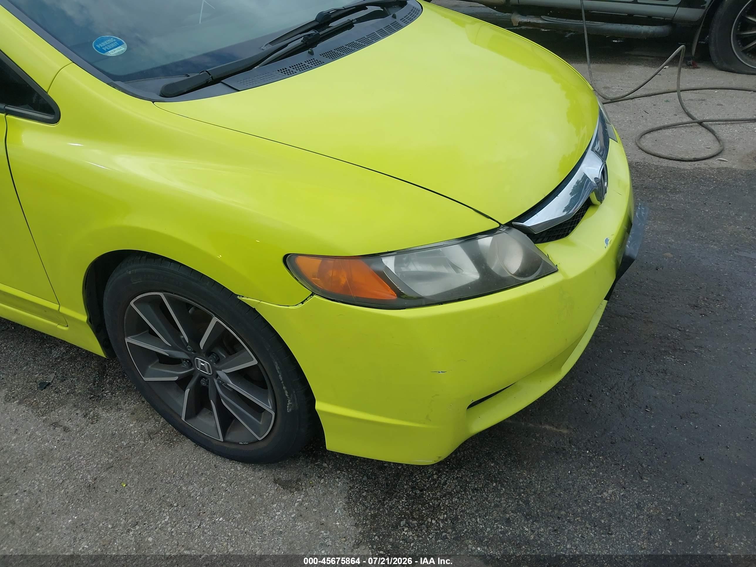 2009 Honda Civic Hybrid   Желтый vin: JHMFA36229S009364