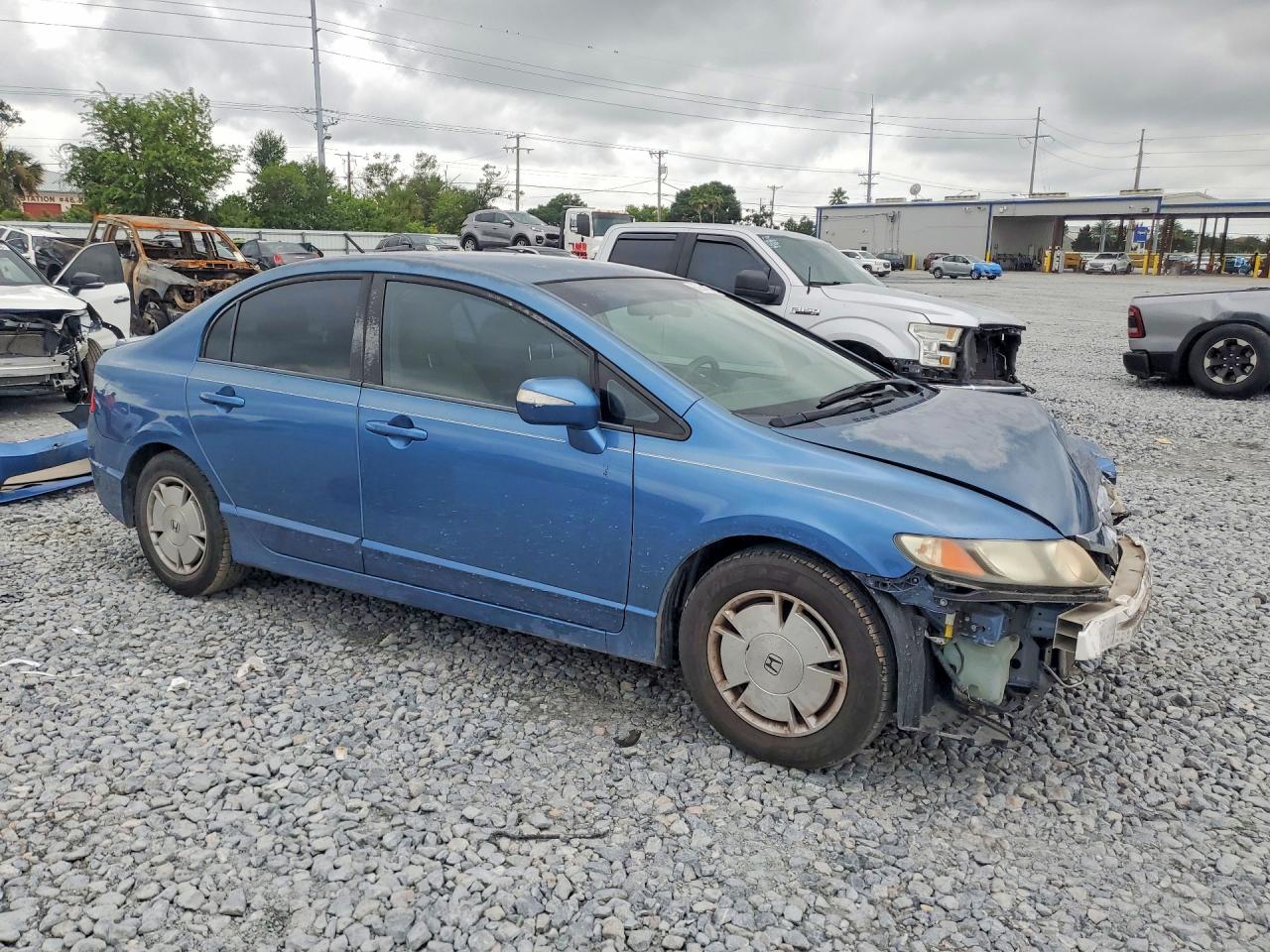 2009 Honda Civic Hybrid Синий vin: JHMFA36229S014385