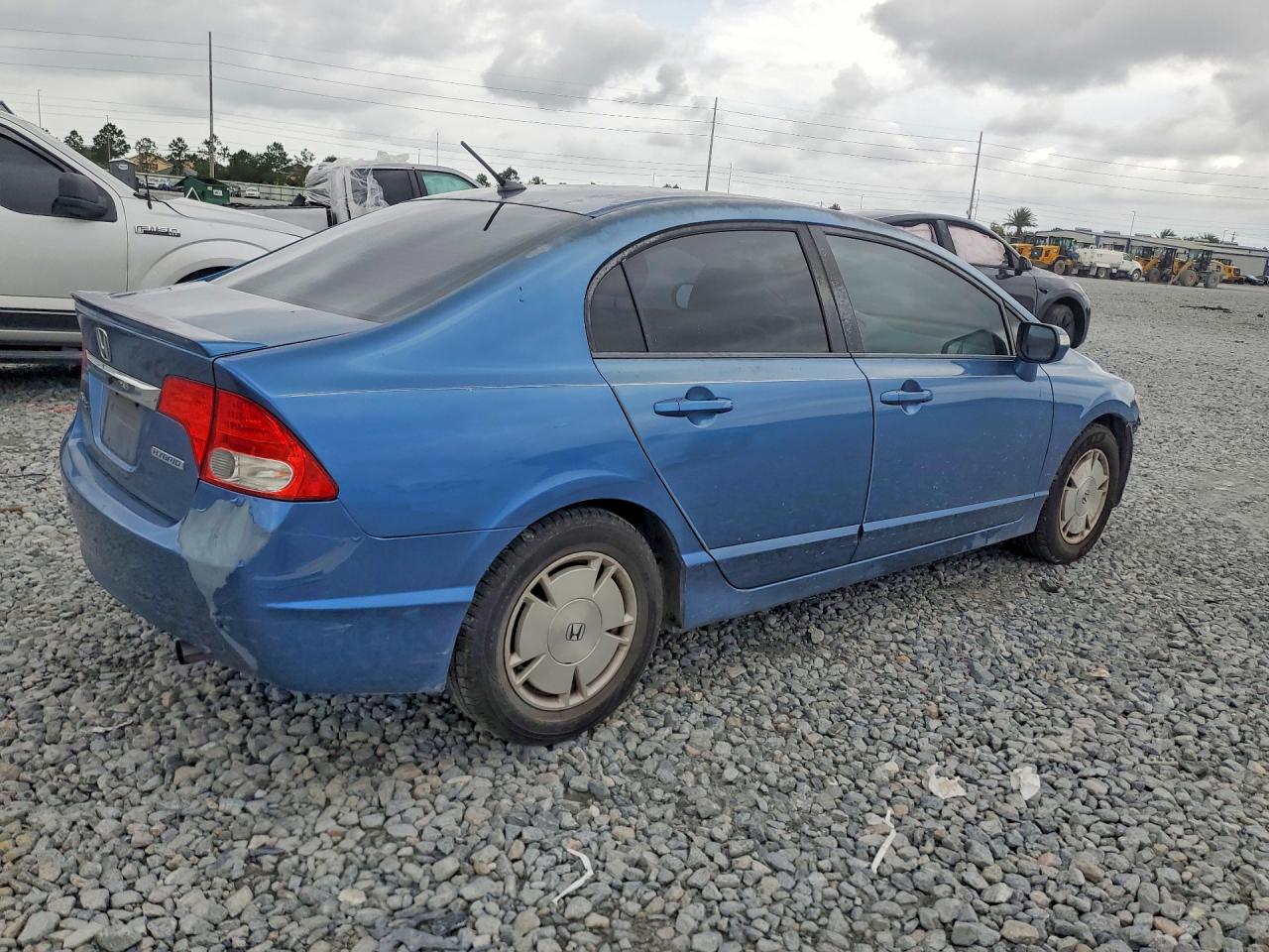 2009 Honda Civic Hybrid Синий vin: JHMFA36229S014385