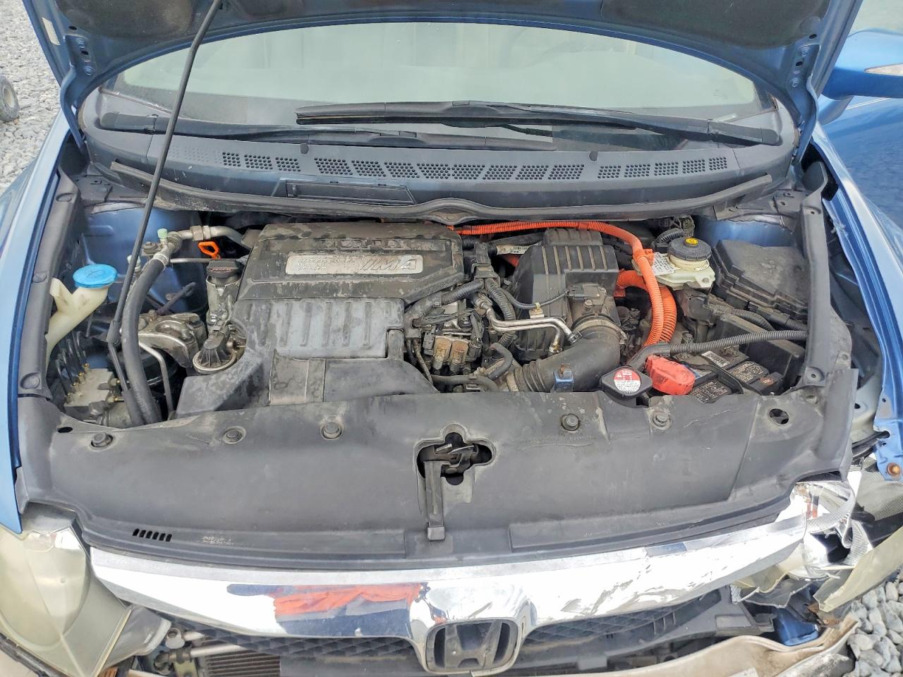 2009 Honda Civic Hybrid Синий vin: JHMFA36229S014385