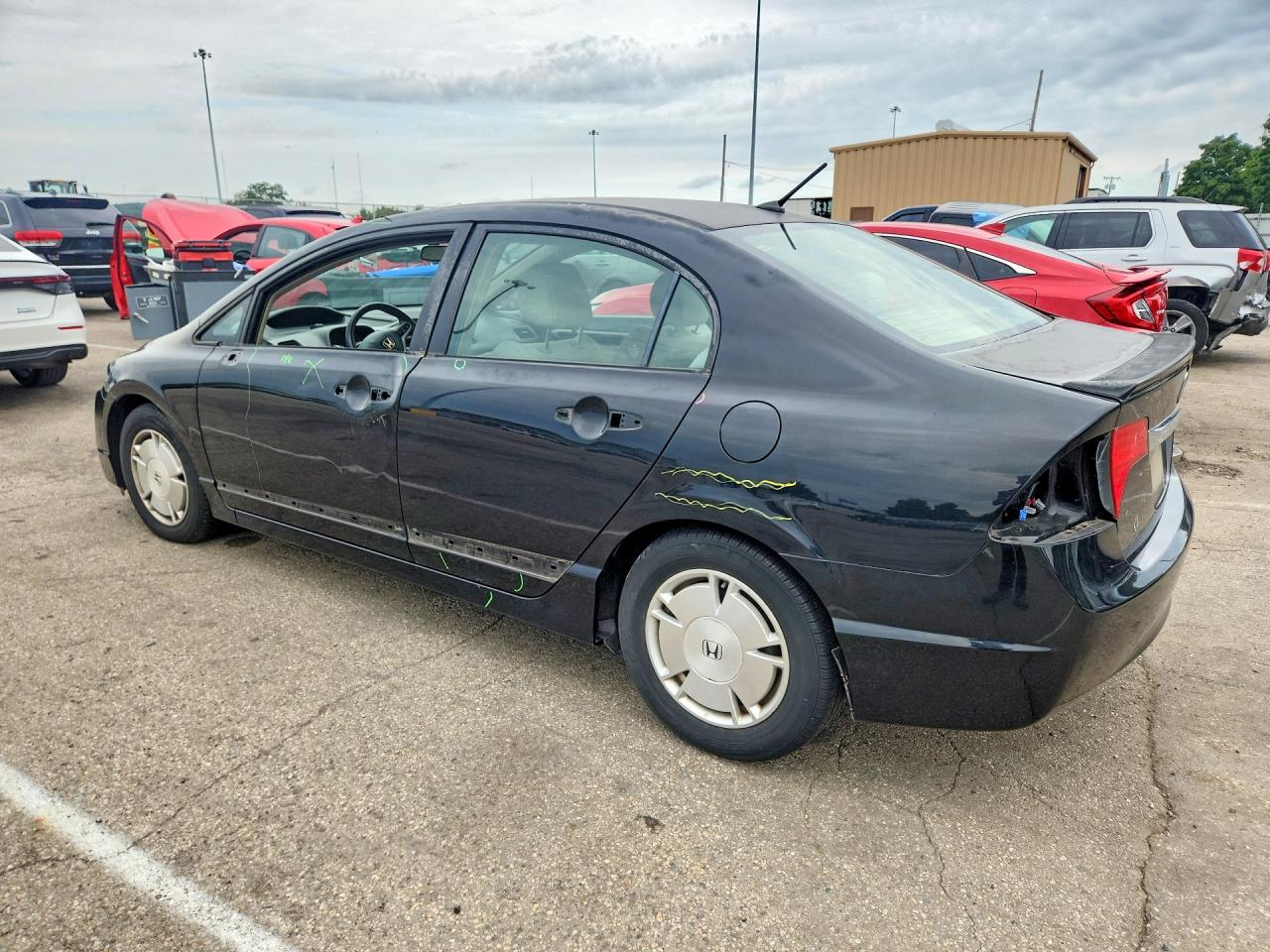 2009 Honda Civic Hybrid Black vin: JHMFA36229S018131