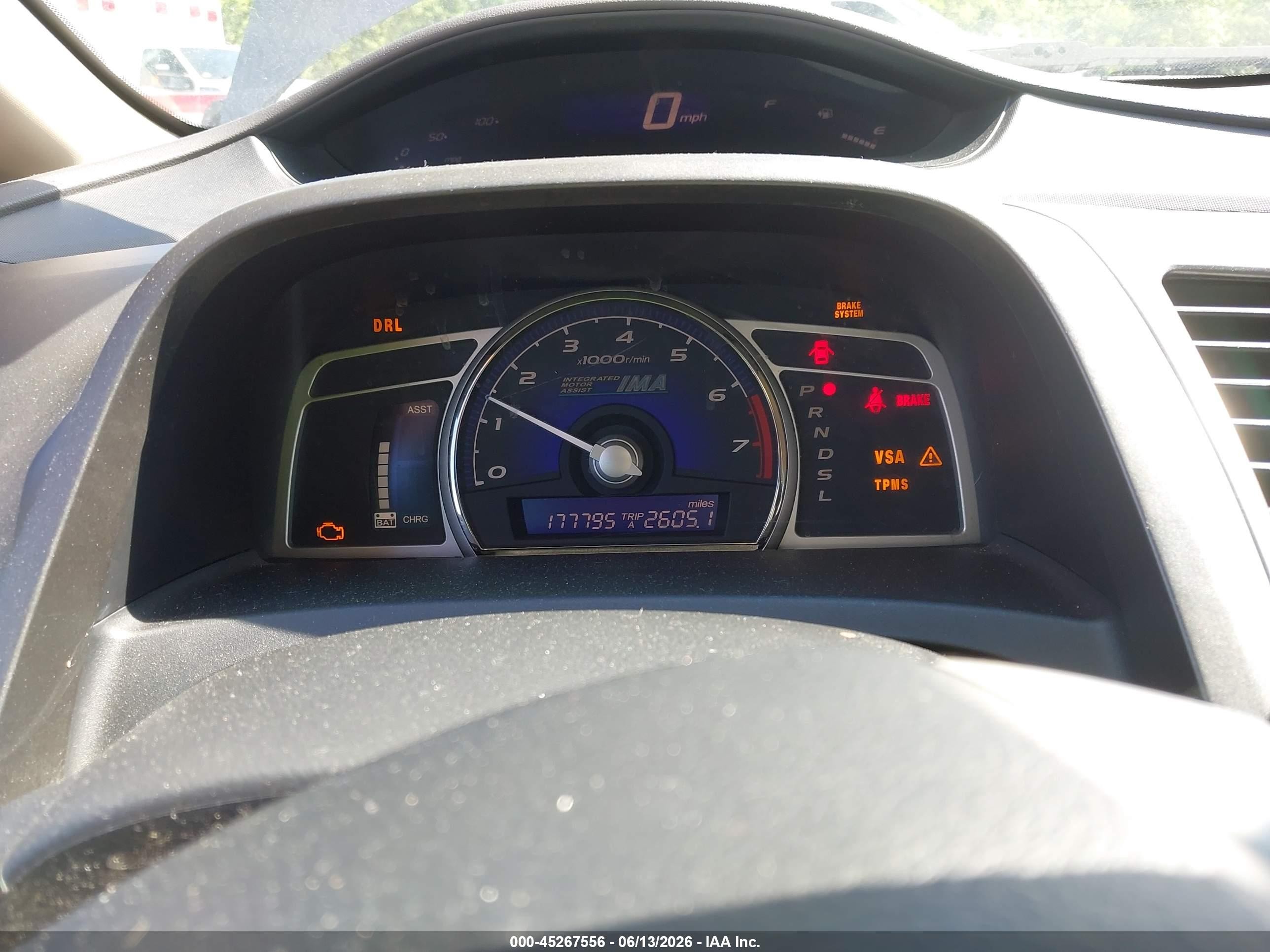 2009 Honda Civic Hybrid   Gray vin: JHMFA36229S019067
