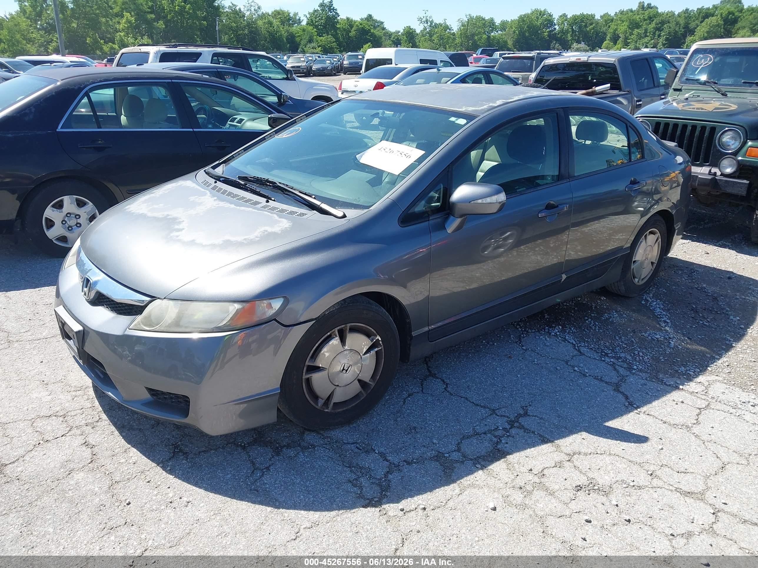 2009 Honda Civic Hybrid   Gray vin: JHMFA36229S019067