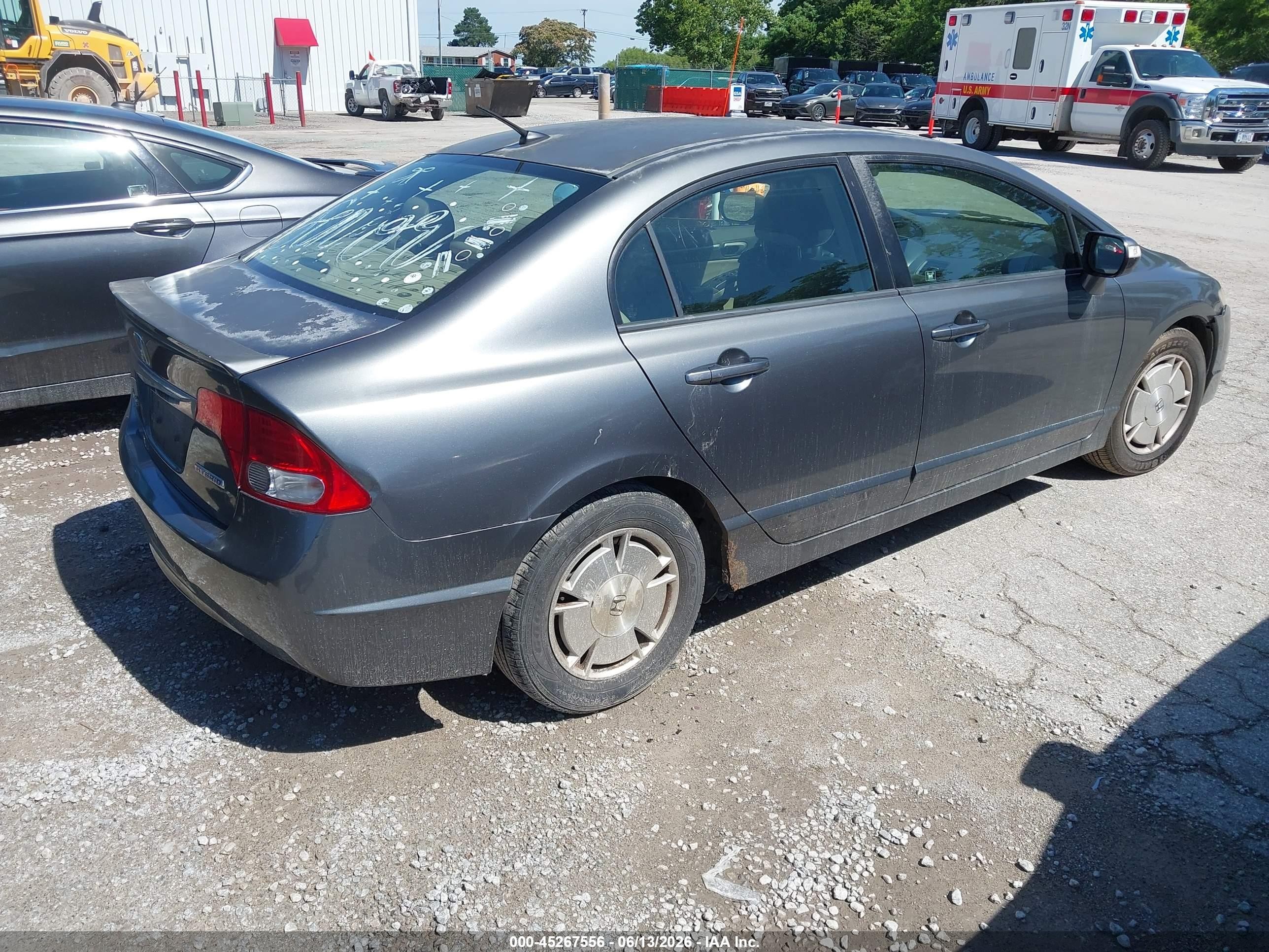 2009 Honda Civic Hybrid   Gray vin: JHMFA36229S019067