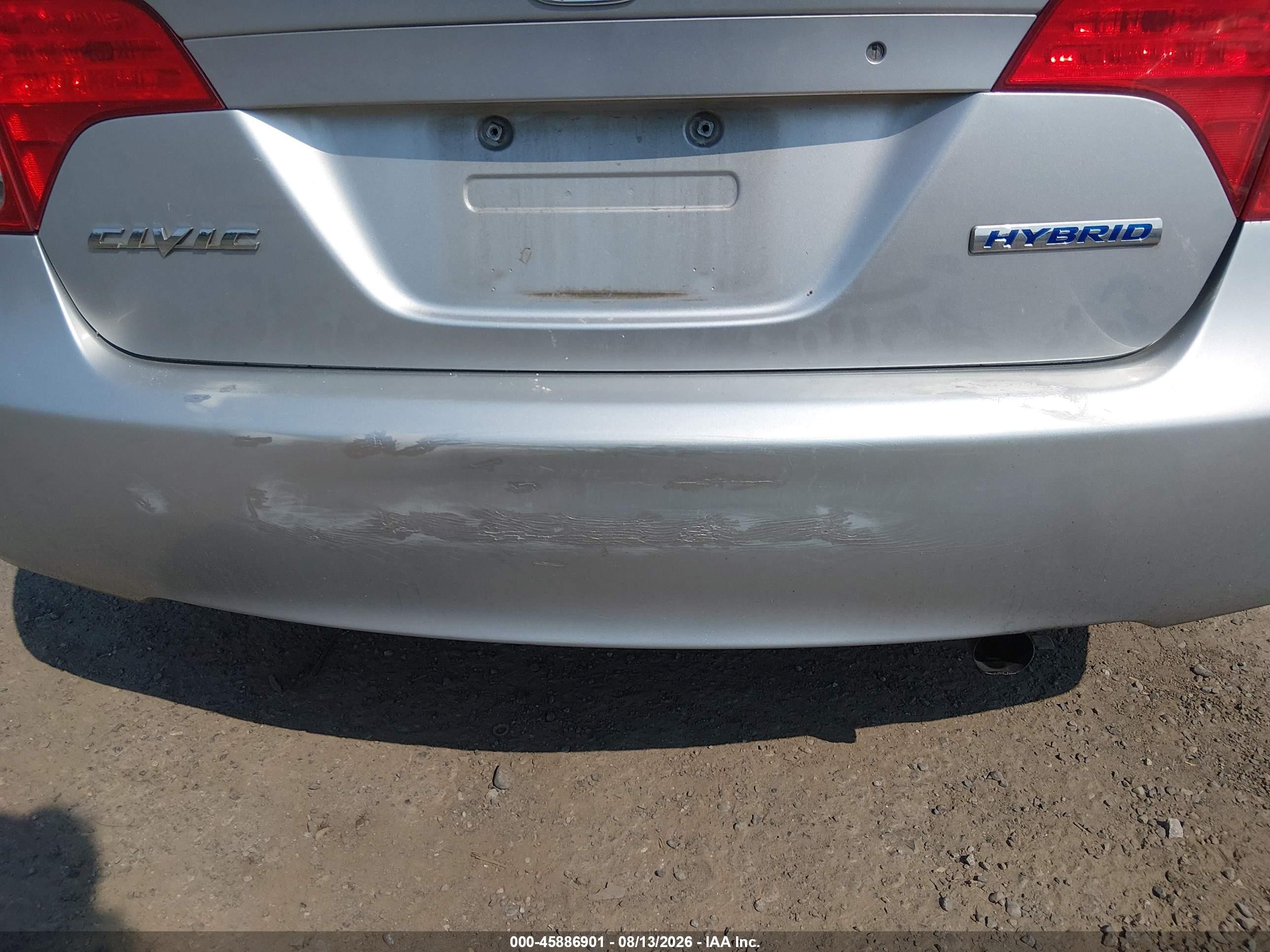 2006 Honda Civic Hybrid   Silver vin: JHMFA36236S025116
