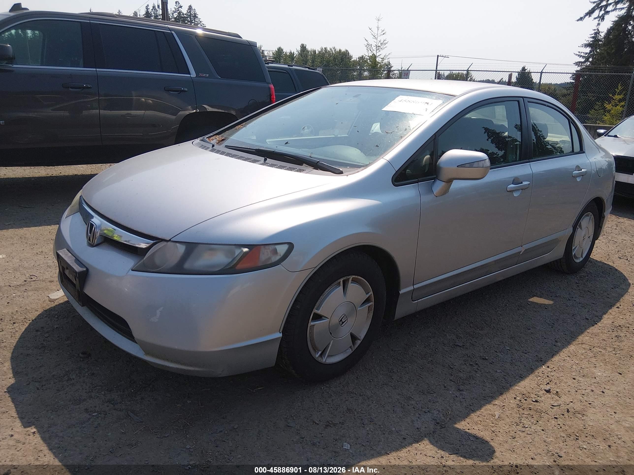 2006 Honda Civic Hybrid   Silver vin: JHMFA36236S025116