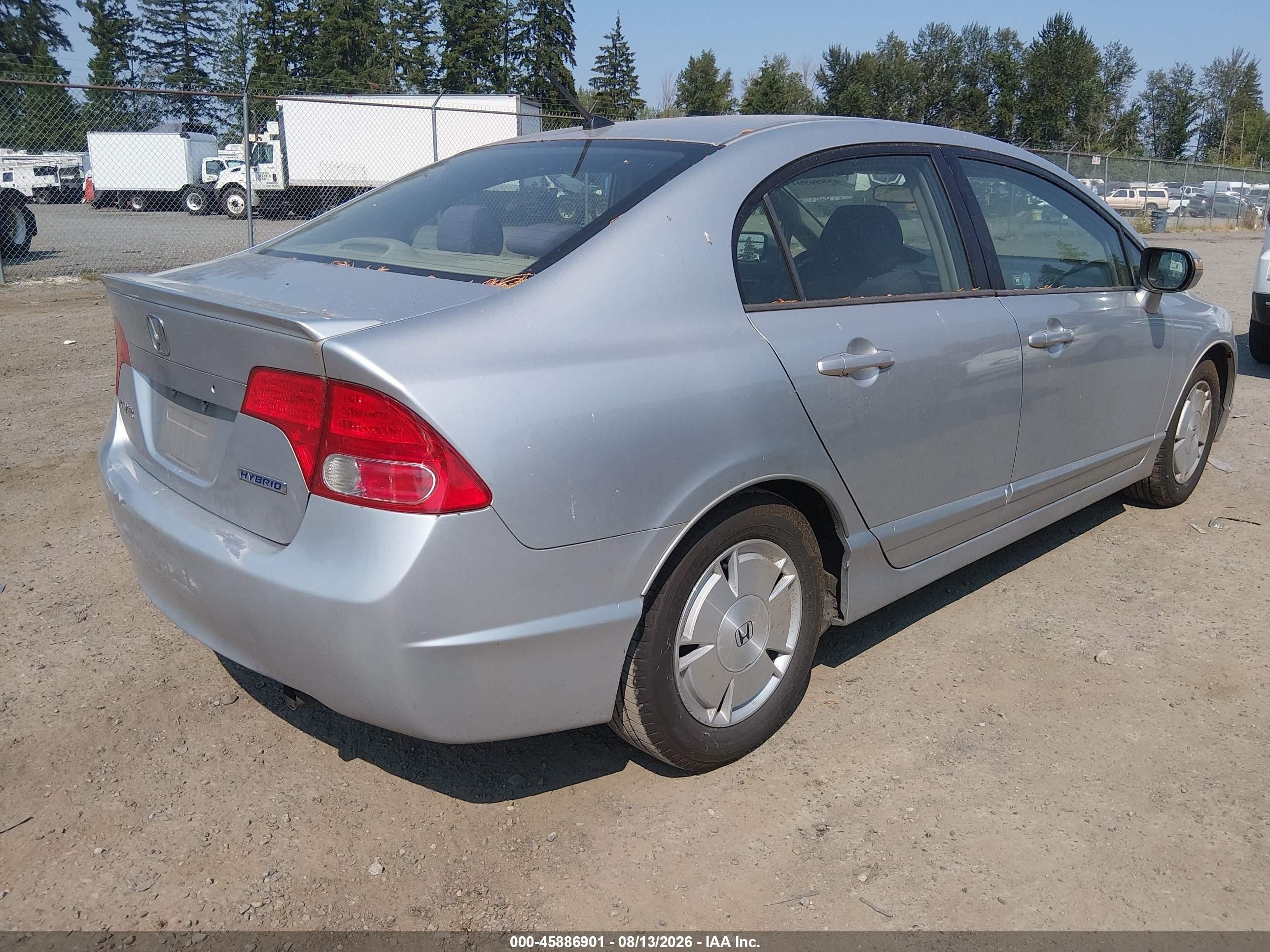 2006 Honda Civic Hybrid   Silver vin: JHMFA36236S025116