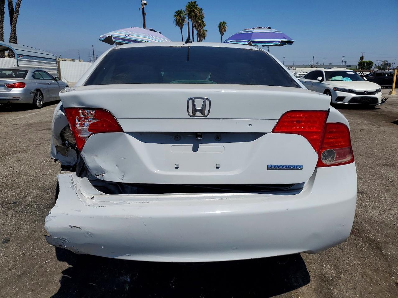 2006 Honda Civic Hybrid White vin: JHMFA36236S026850