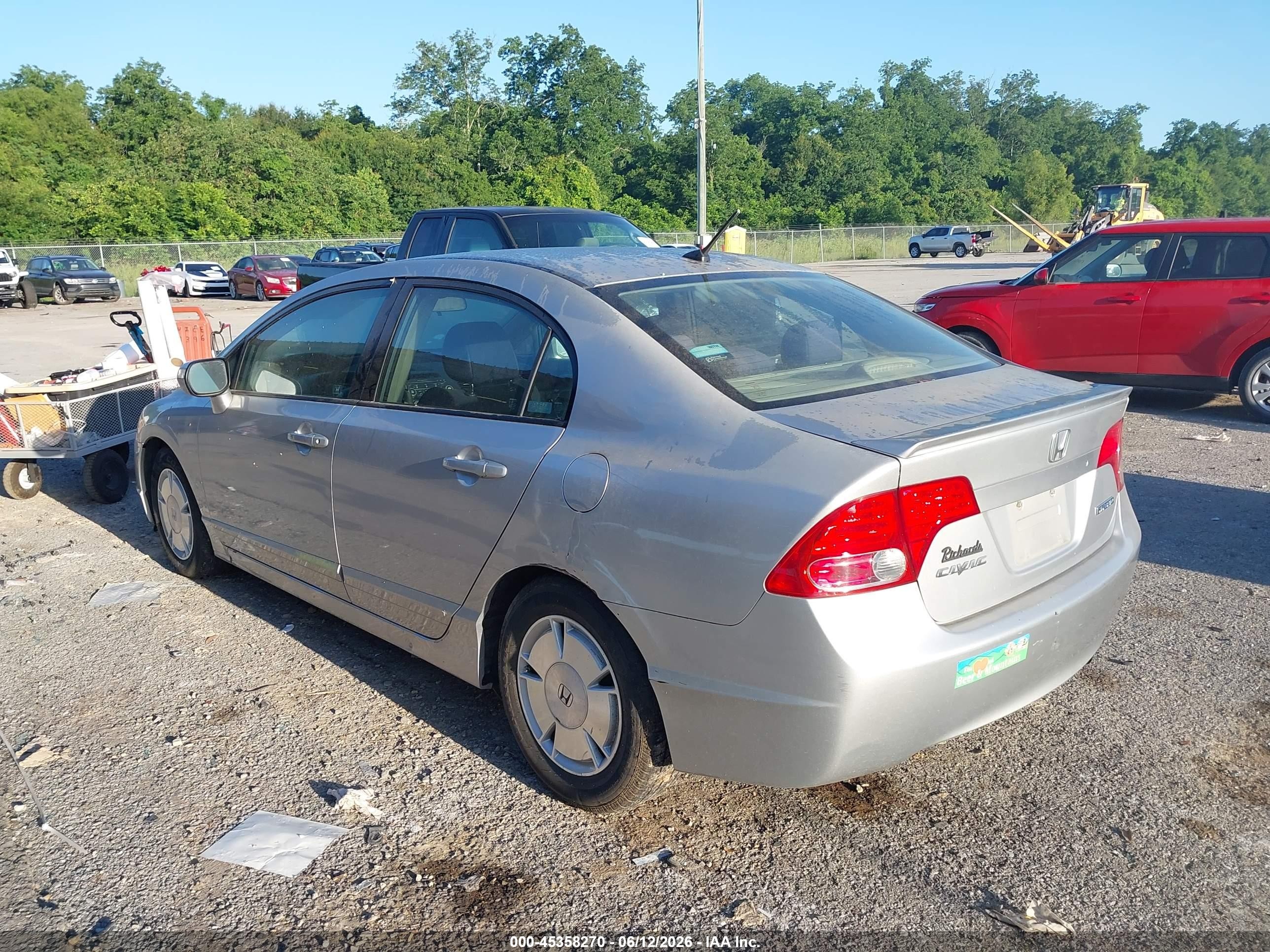 2007 Honda Civic Hybrid   Silver vin: JHMFA36237S000458