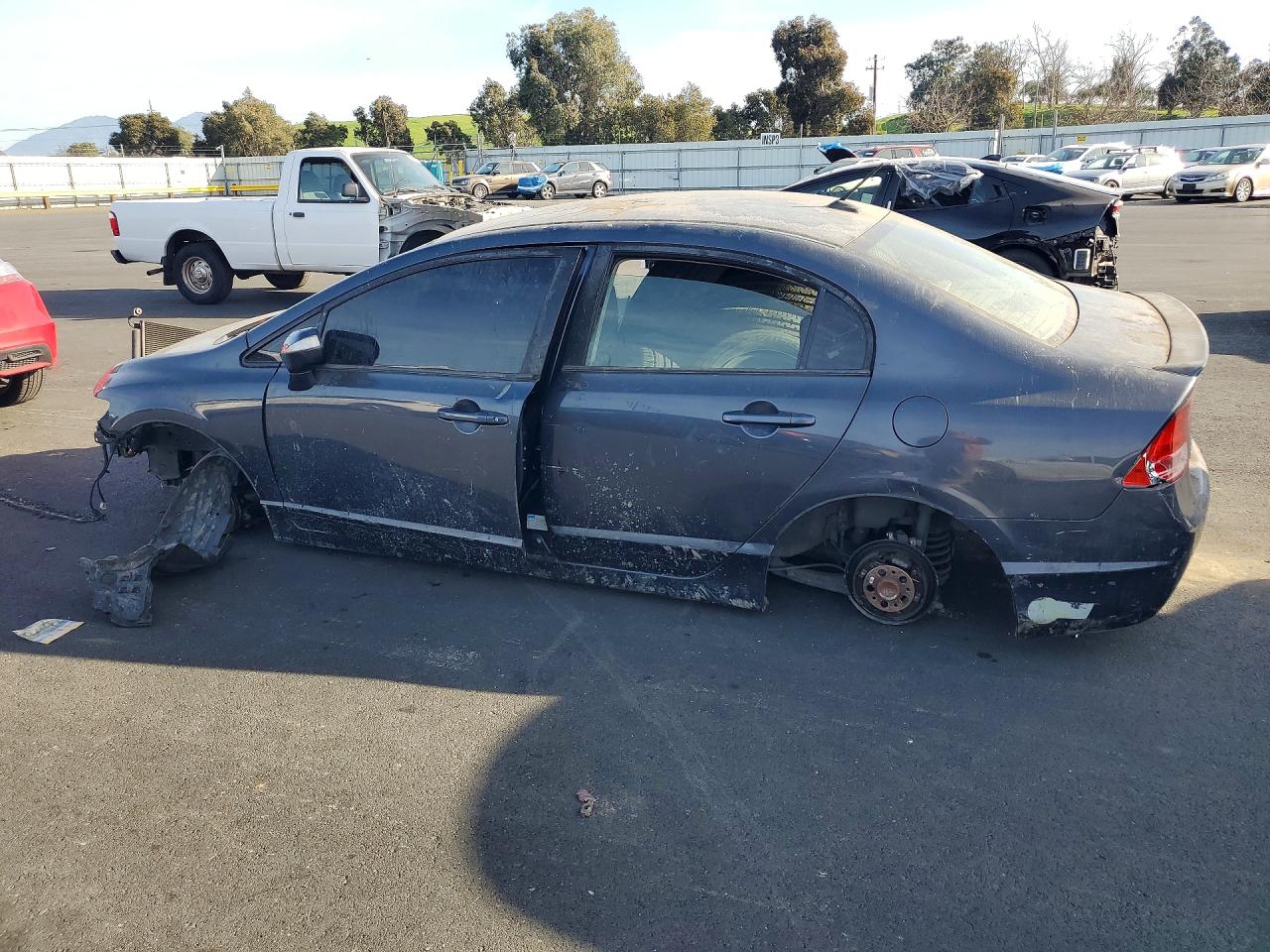 2007 Honda Civic Hybrid Серый vin: JHMFA36237S006843