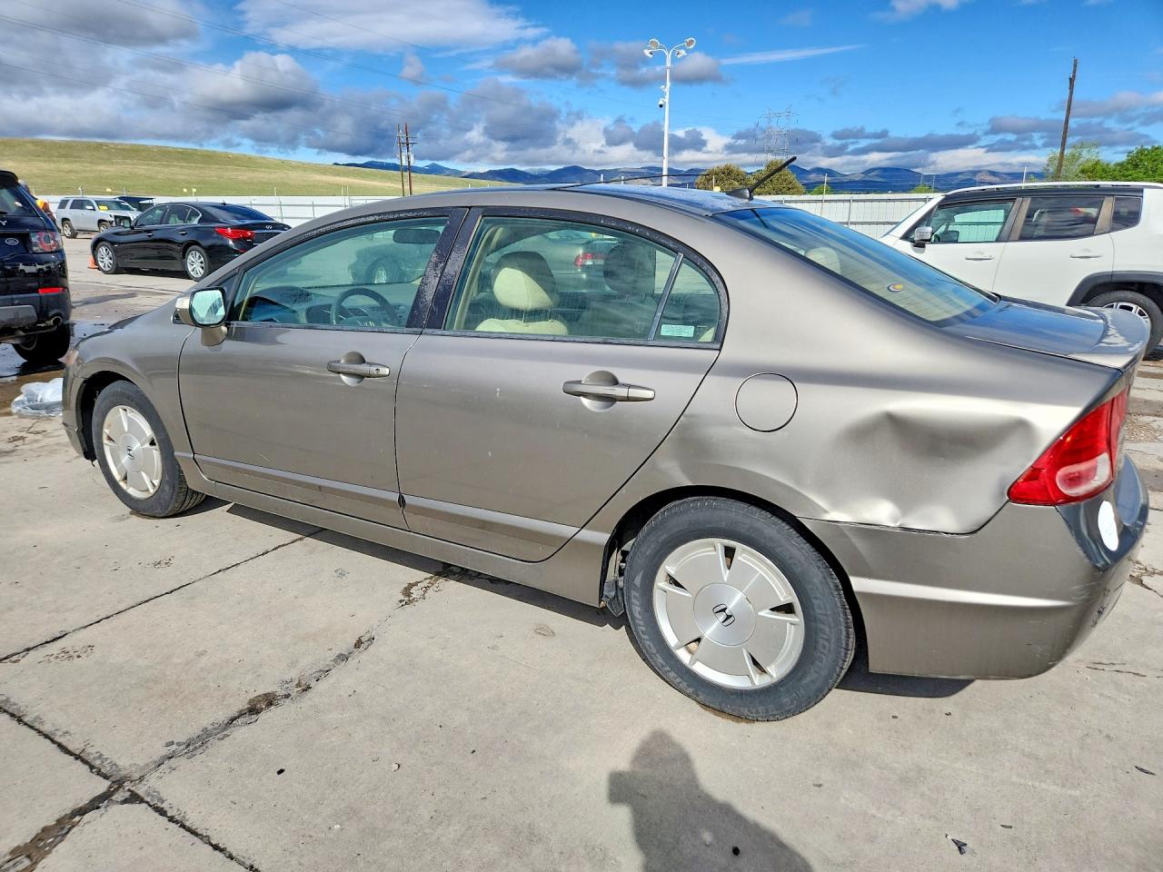 2007 Honda Civic Hybrid Желто-коричневый vin: JHMFA36237S012660