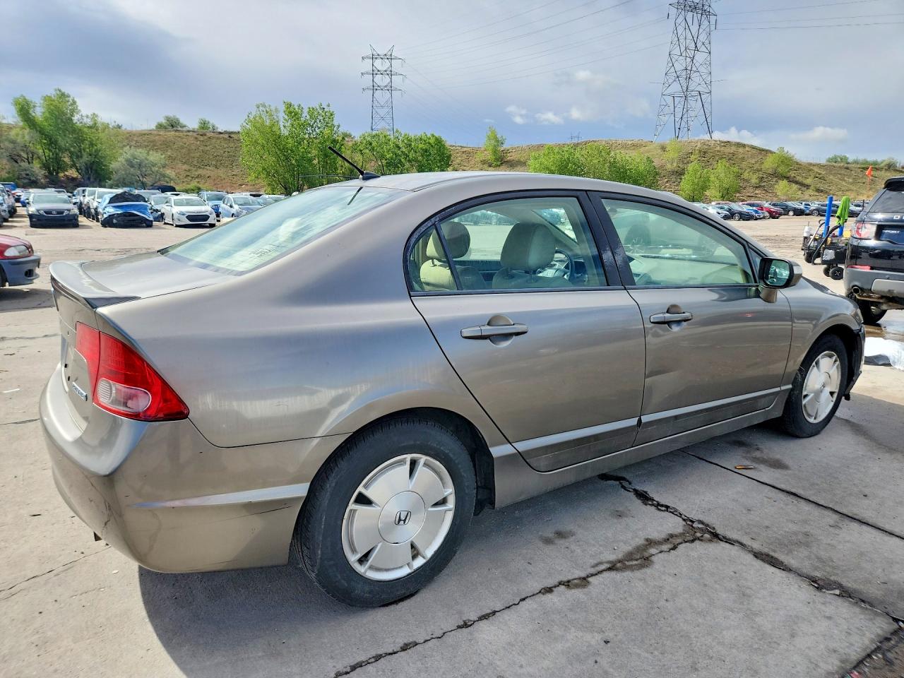 2007 Honda Civic Hybrid Желто-коричневый vin: JHMFA36237S012660