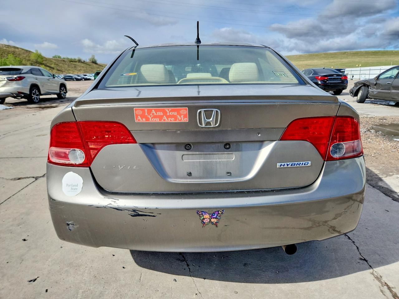 2007 Honda Civic Hybrid Желто-коричневый vin: JHMFA36237S012660