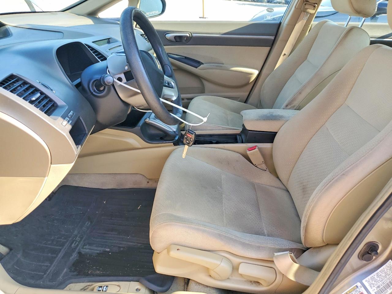 2007 Honda Civic Hybrid Tan vin: JHMFA36237S021780