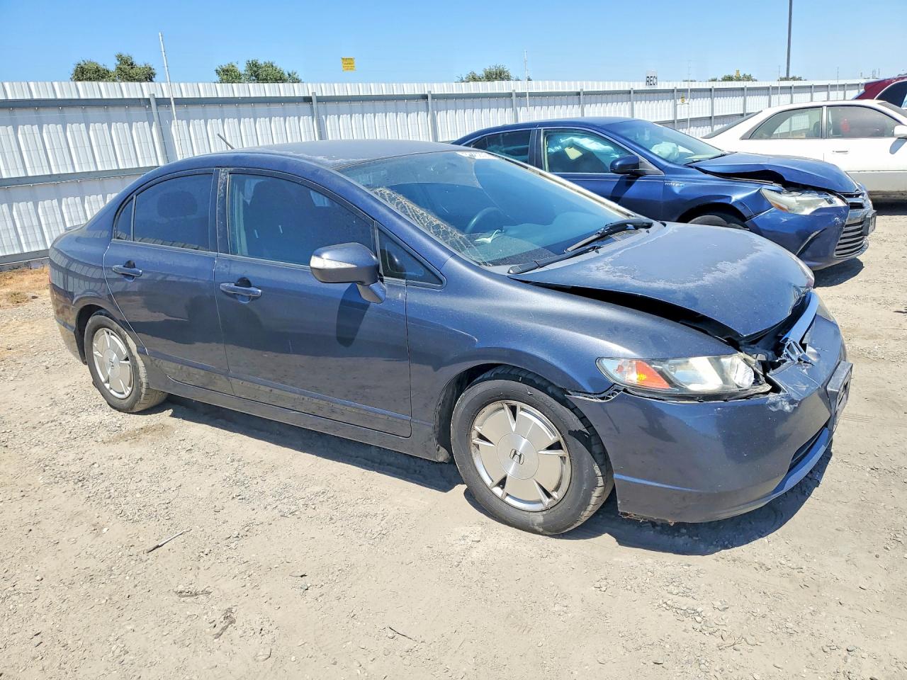 2007 Honda Civic Hybrid Gray vin: JHMFA36237S029264