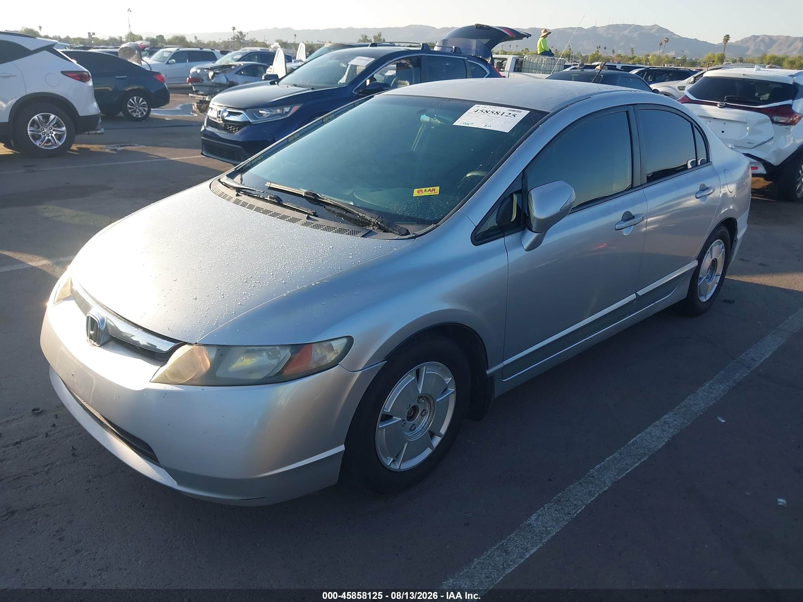 2008 Honda Civic Hybrid   Silver vin: JHMFA36238S009646
