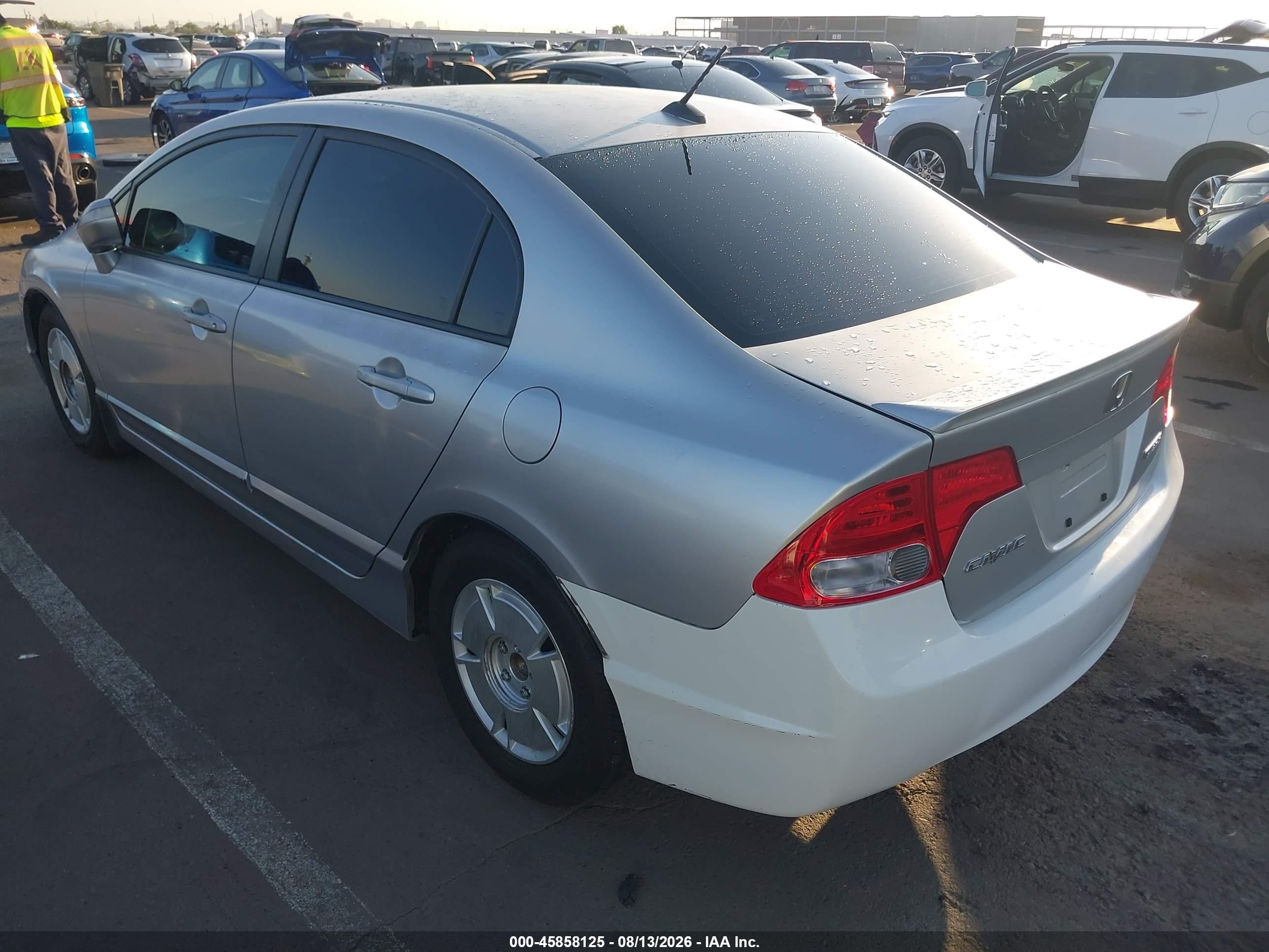 2008 Honda Civic Hybrid   Silver vin: JHMFA36238S009646