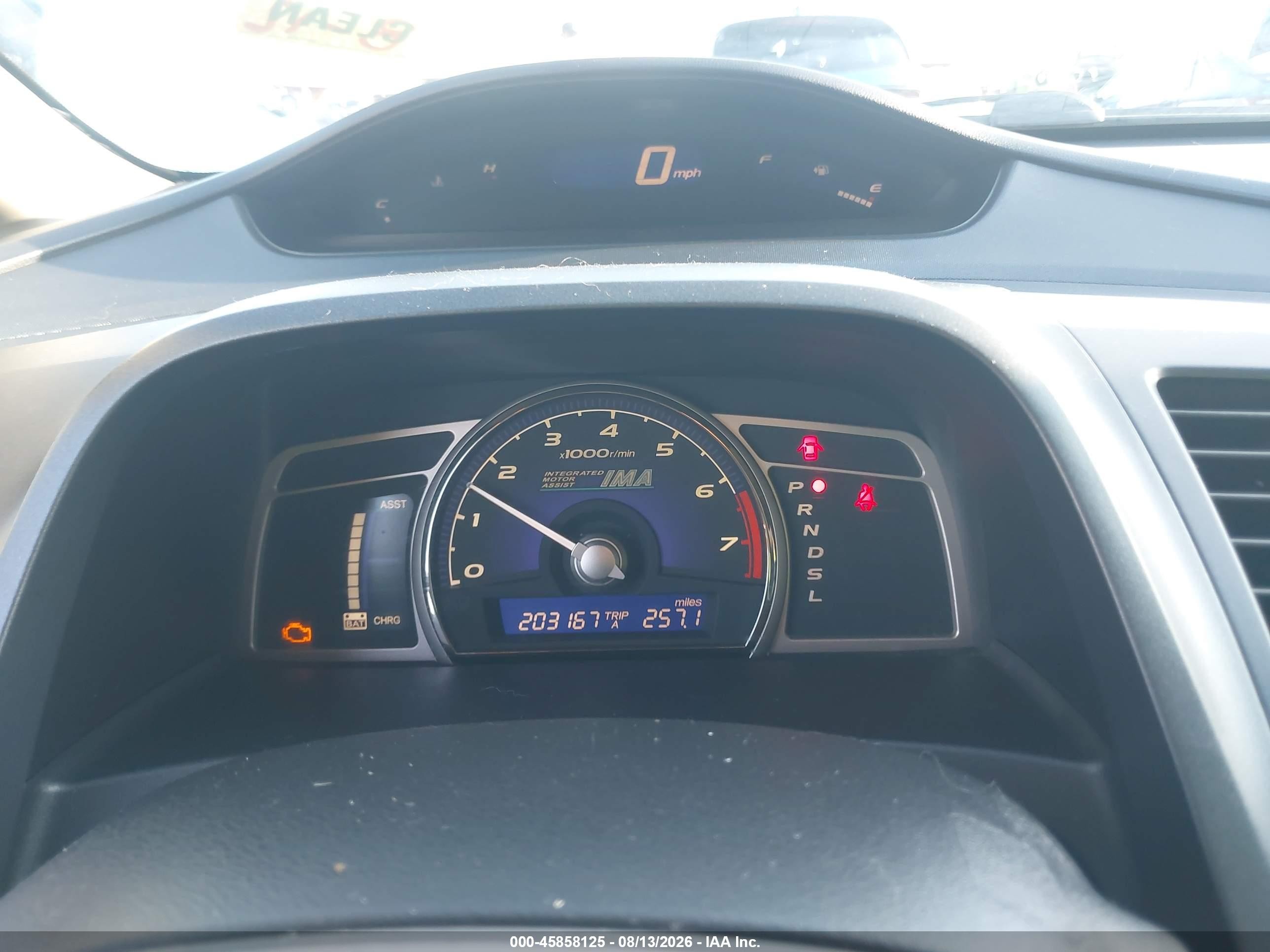 2008 Honda Civic Hybrid   Silver vin: JHMFA36238S009646