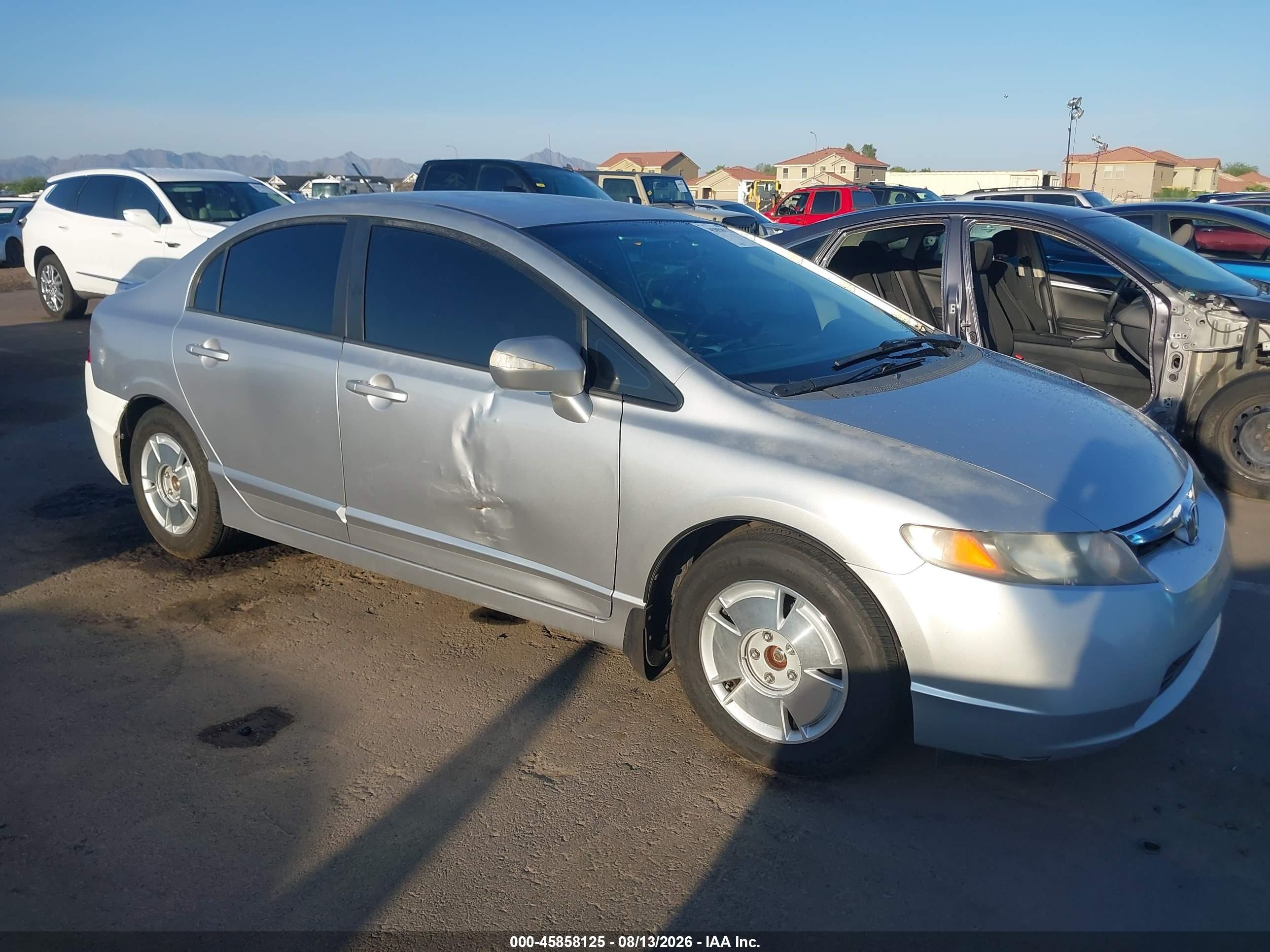 2008 Honda Civic Hybrid   Silver vin: JHMFA36238S009646