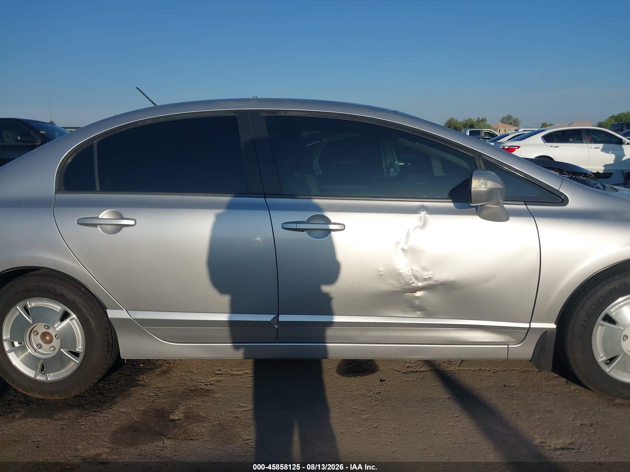 2008 Honda Civic Hybrid   Silver vin: JHMFA36238S009646