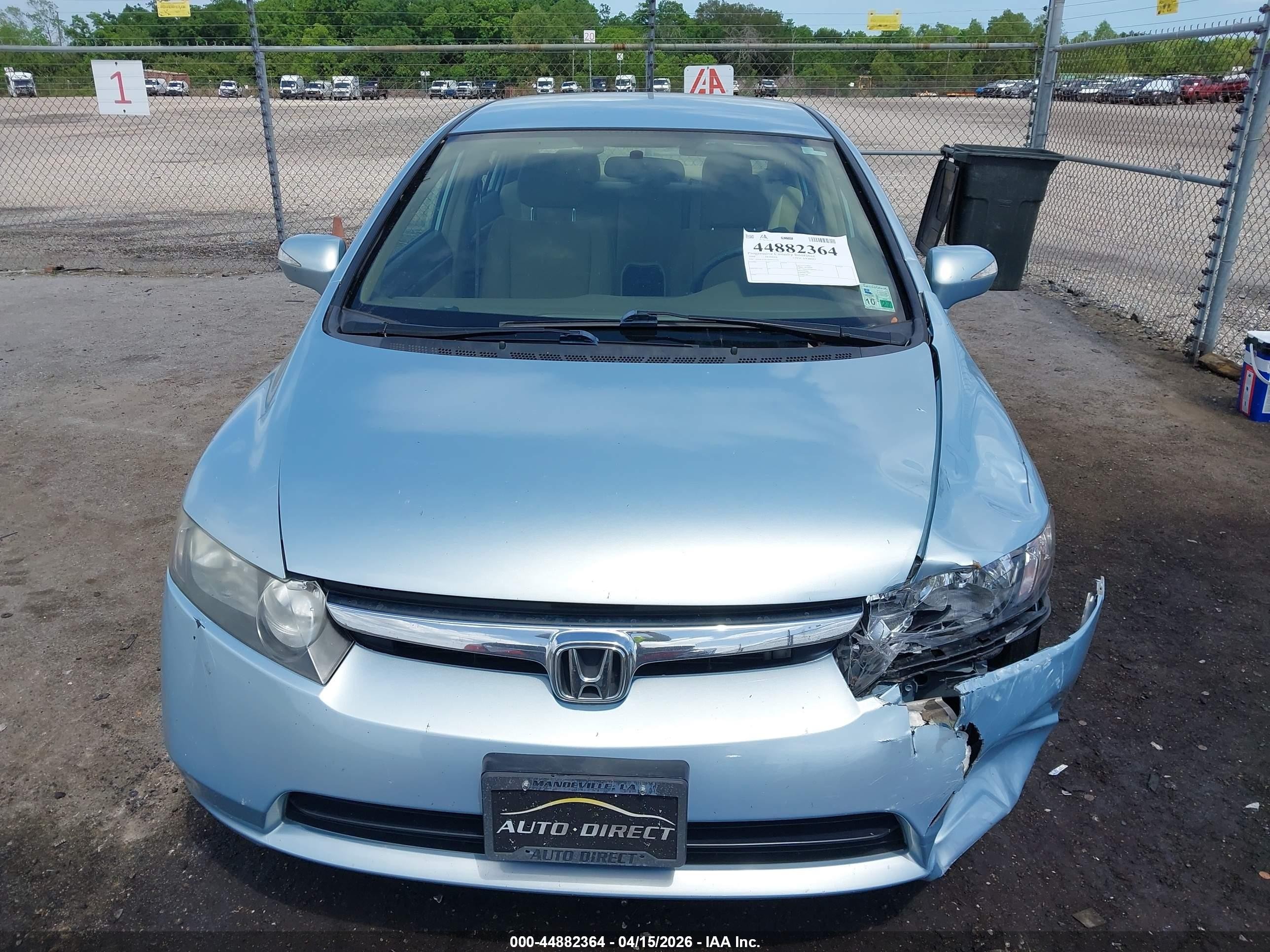 2008 Honda Civic Hybrid   Blue vin: JHMFA36238S011154