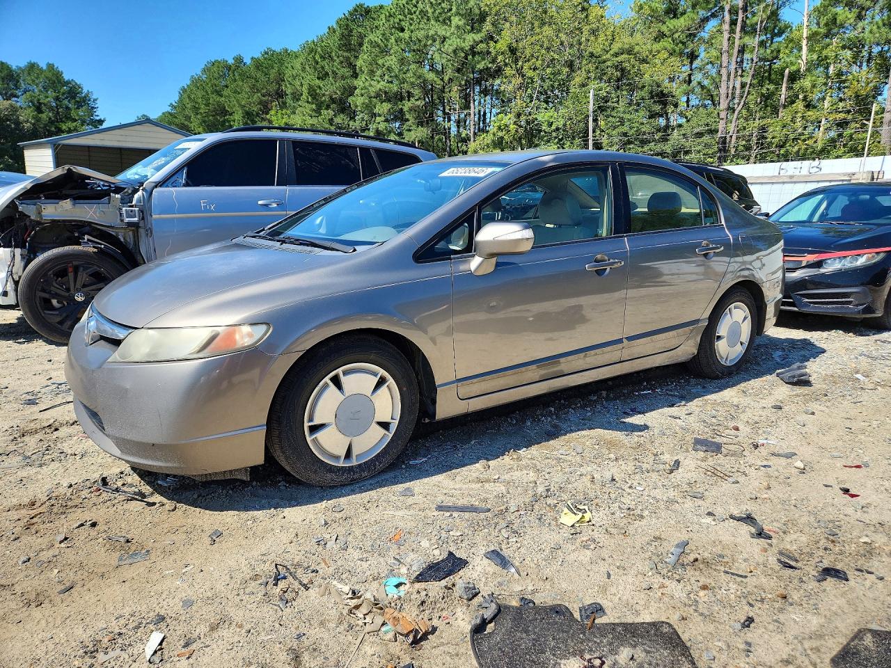 2008 Honda Civic Hybrid Tan vin: JHMFA36238S019674