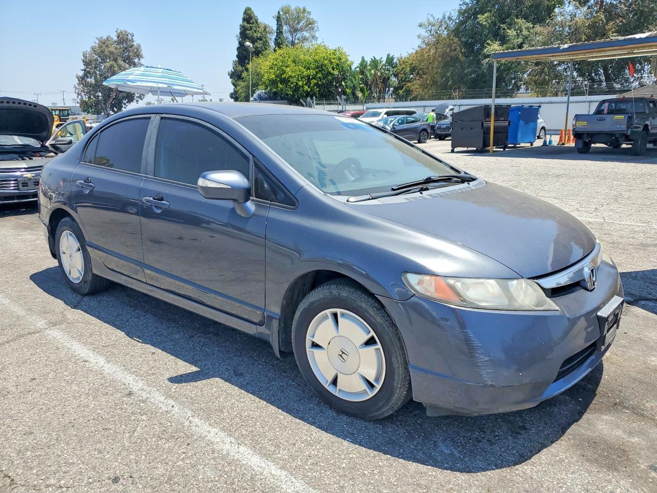 2008 Honda Civic Hybrid Gray vin: JHMFA36238S026947