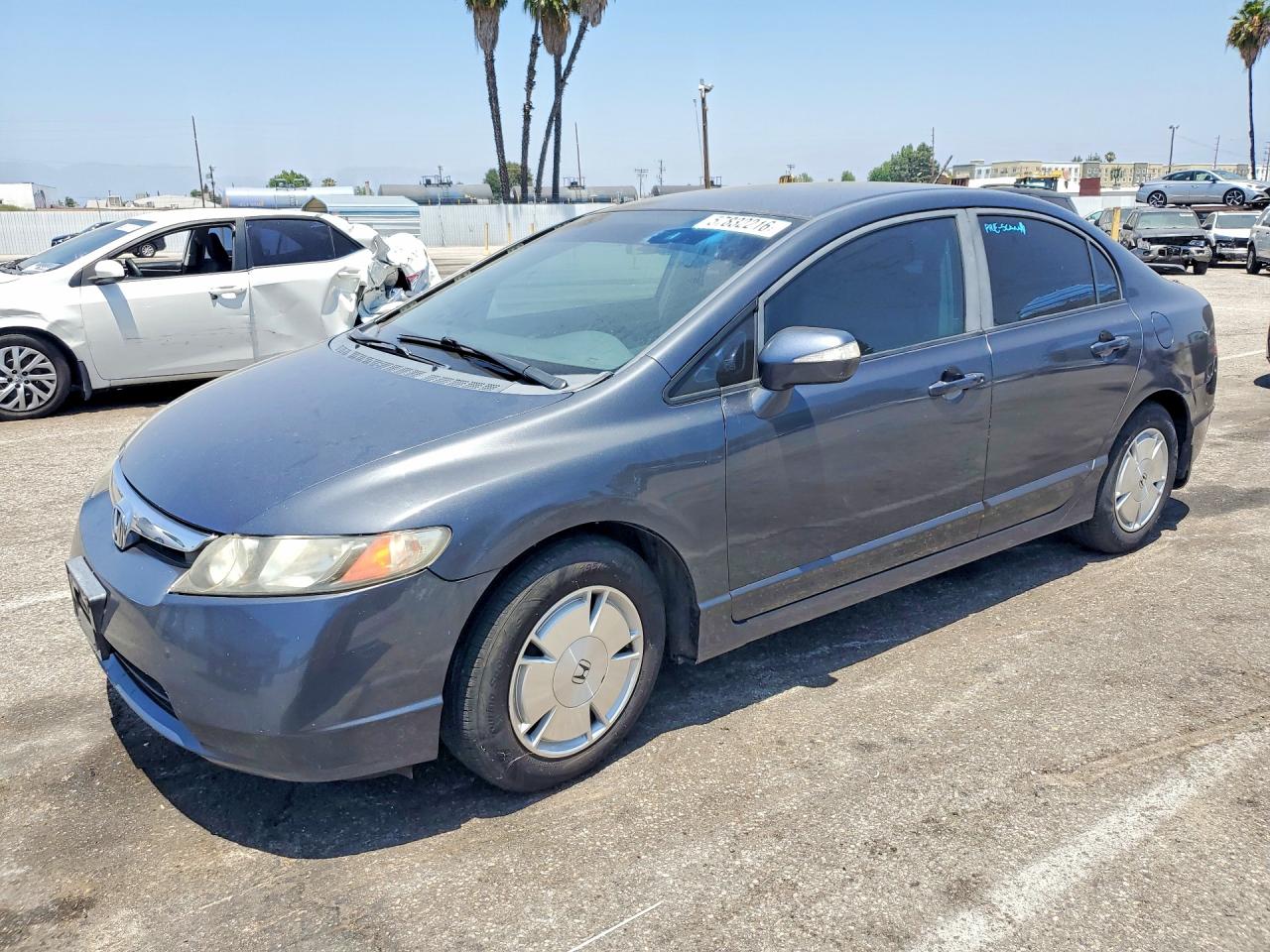2008 Honda Civic Hybrid Gray vin: JHMFA36238S026947