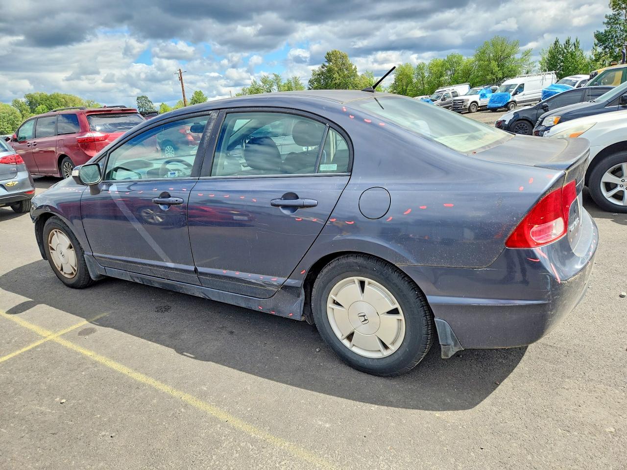 2008 Honda Civic Hybrid Gray vin: JHMFA36238S028973