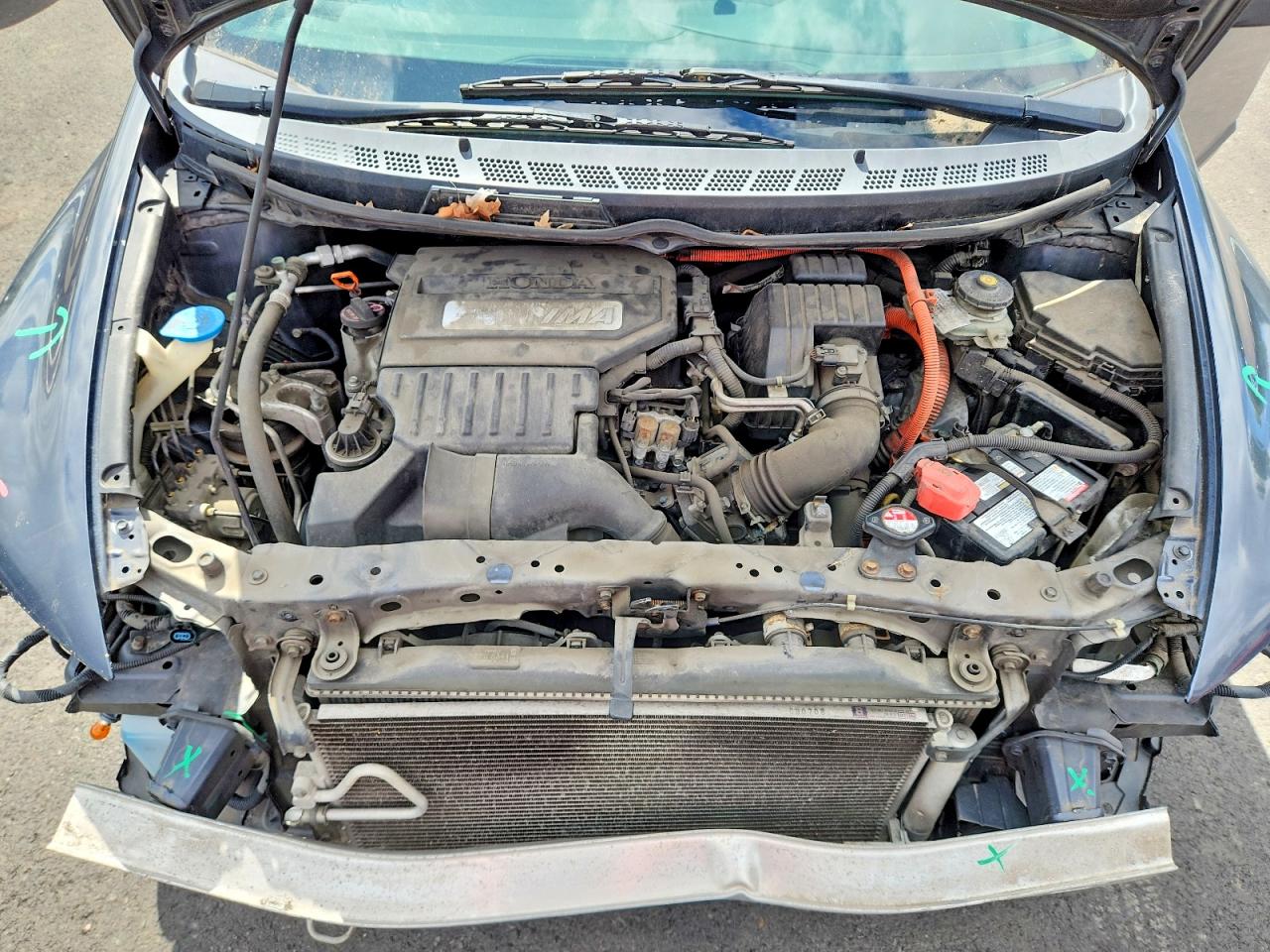 2008 Honda Civic Hybrid Gray vin: JHMFA36238S028973