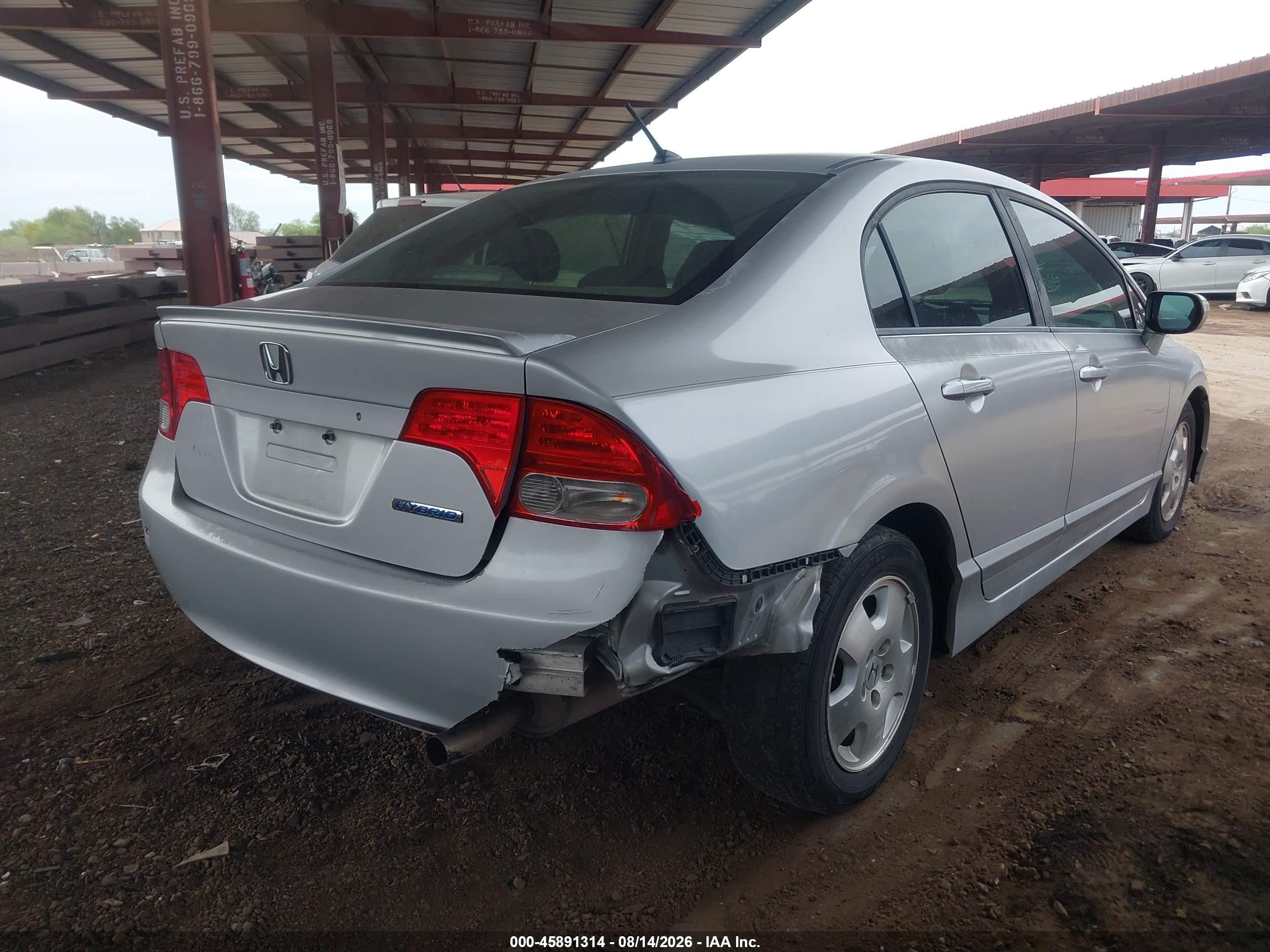 2009 Honda Civic Hybrid   Silver vin: JHMFA36239S002259