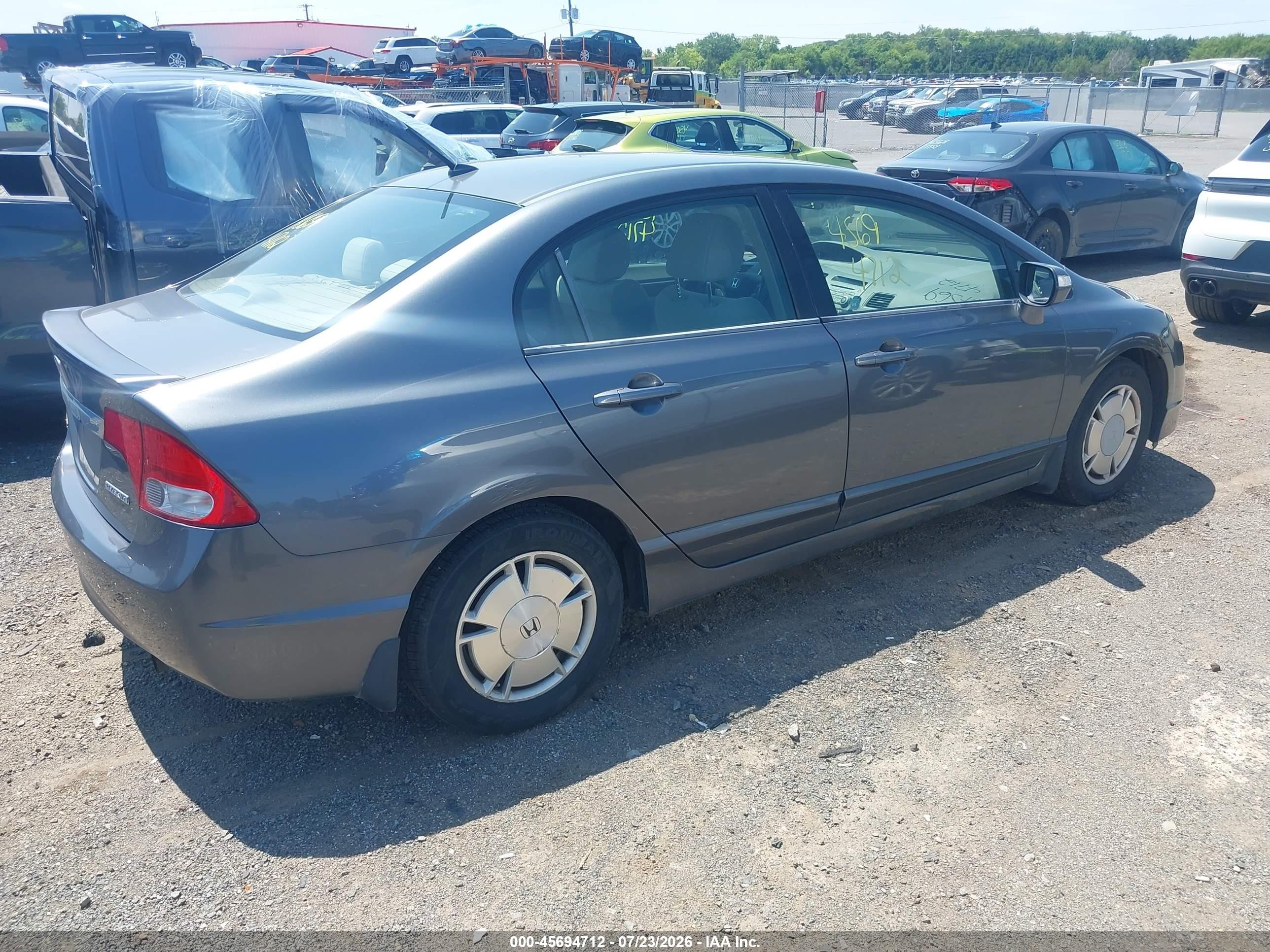 2009 Honda Civic Hybrid   Серый vin: JHMFA36239S003251