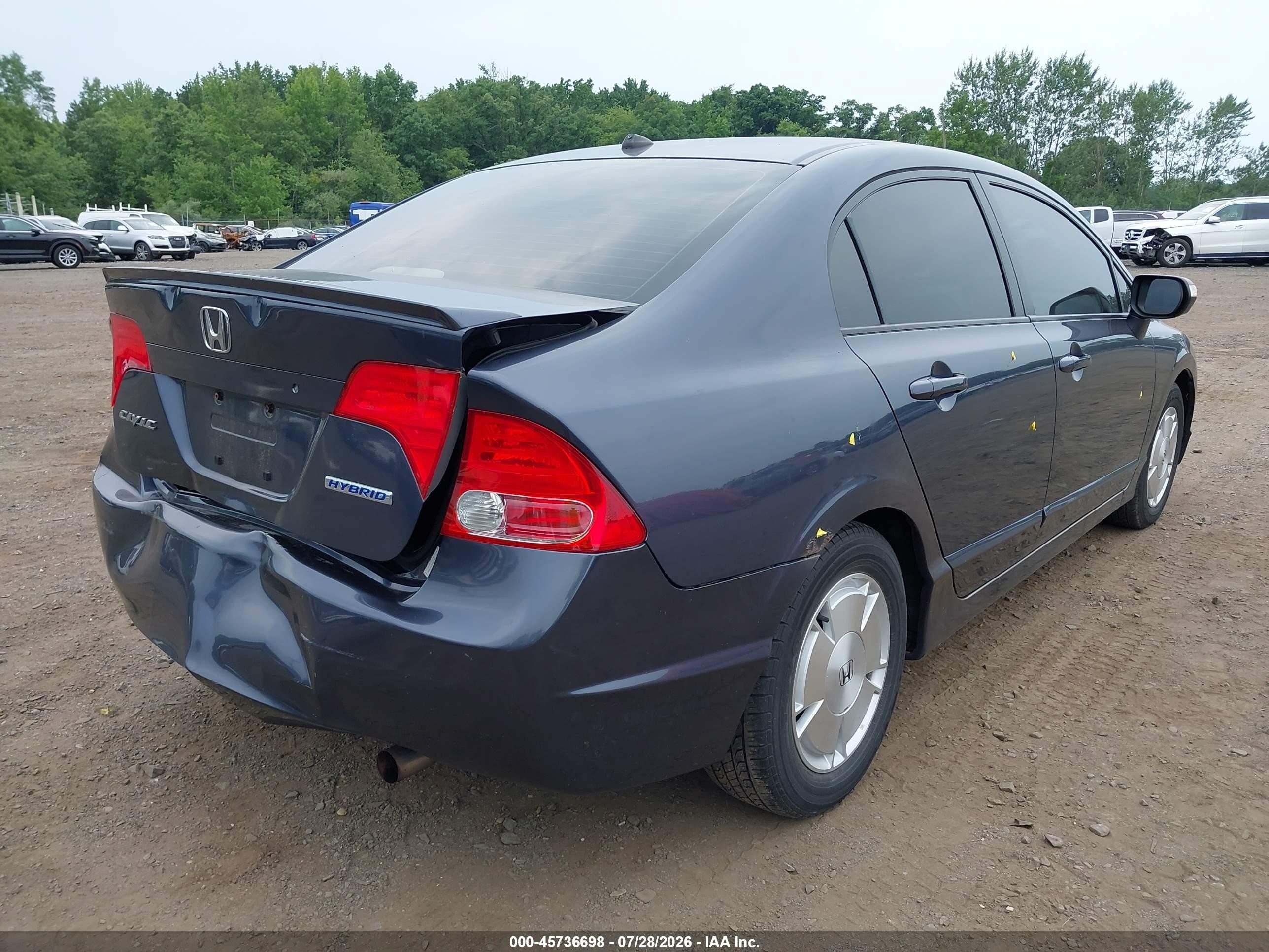2006 Honda Civic Hybrid   Gray vin: JHMFA36246S017834