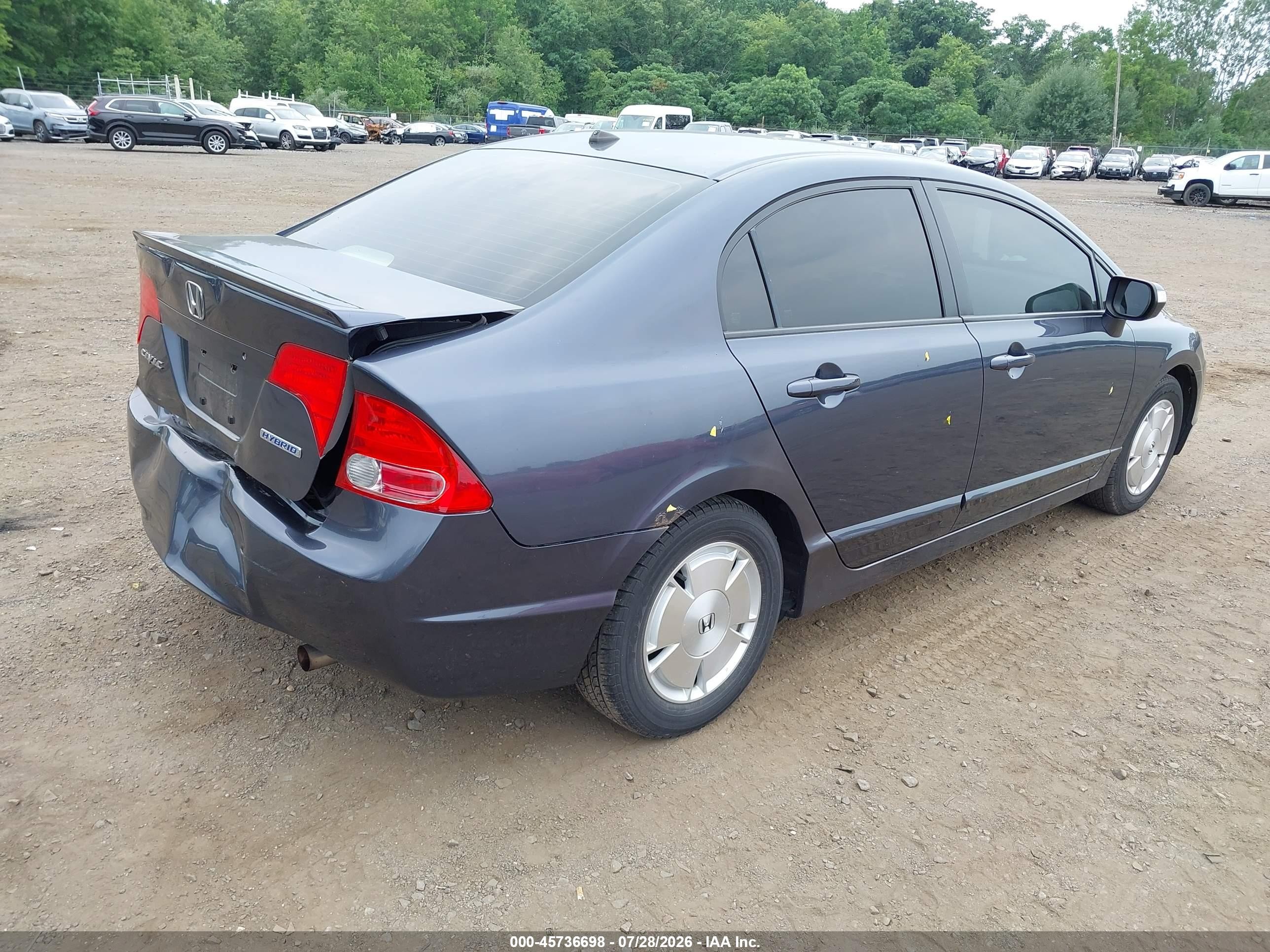 2006 Honda Civic Hybrid   Gray vin: JHMFA36246S017834