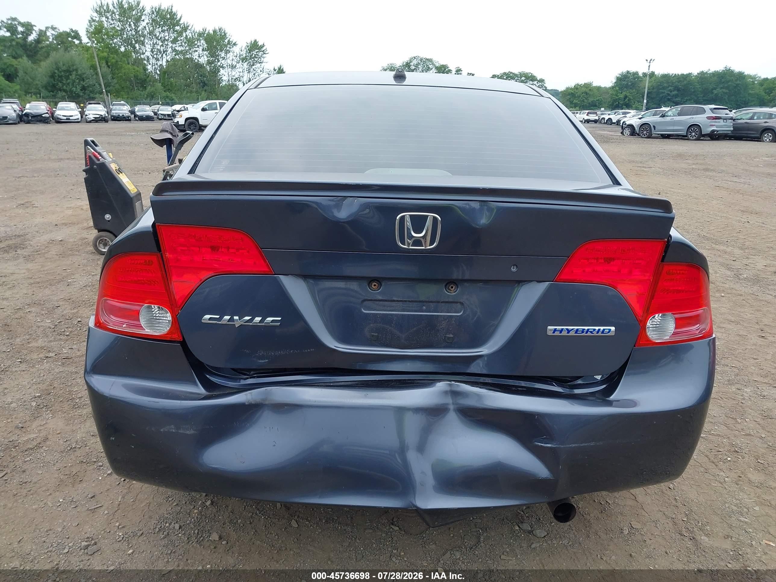 2006 Honda Civic Hybrid   Gray vin: JHMFA36246S017834