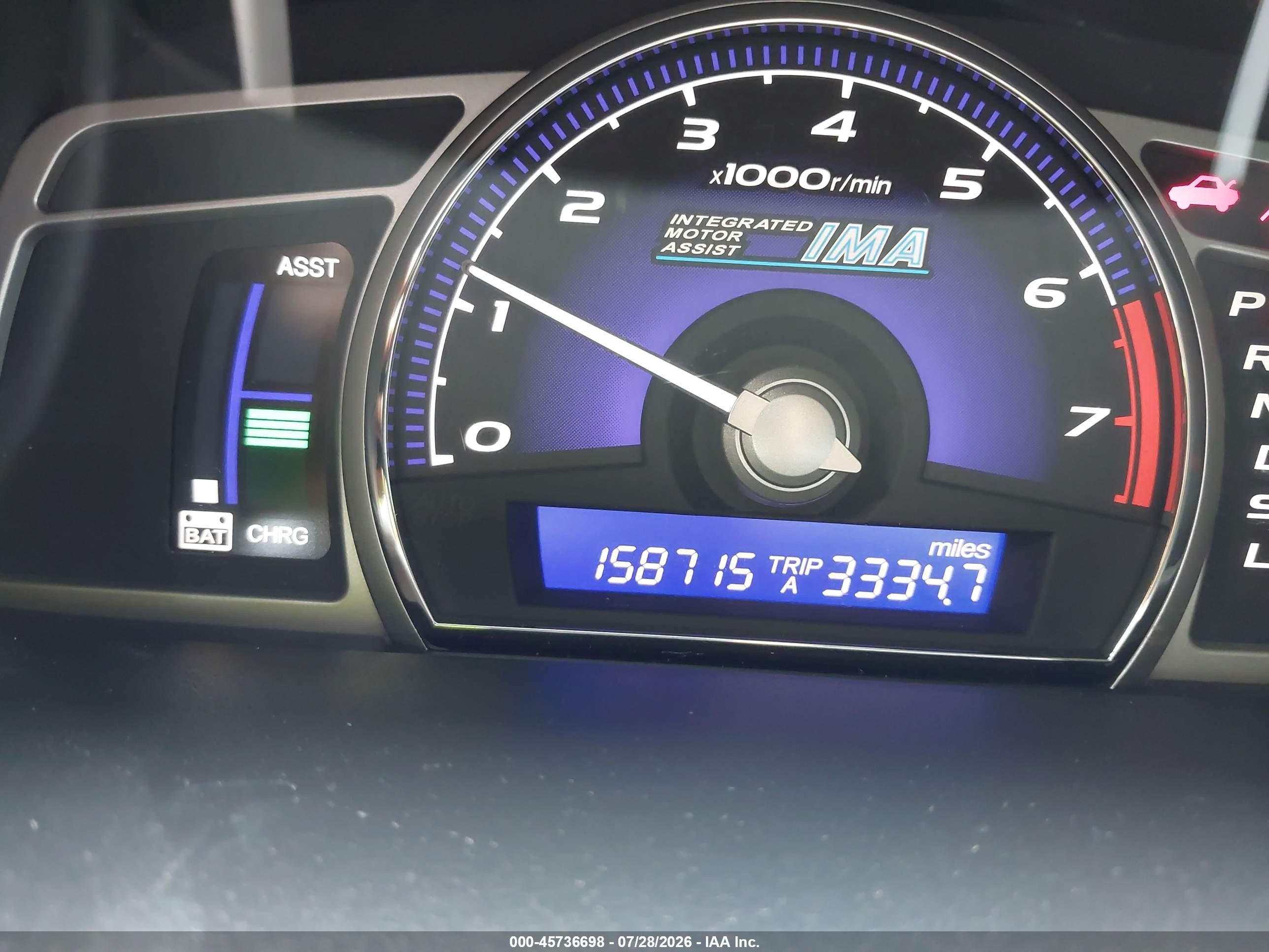 2006 Honda Civic Hybrid   Gray vin: JHMFA36246S017834