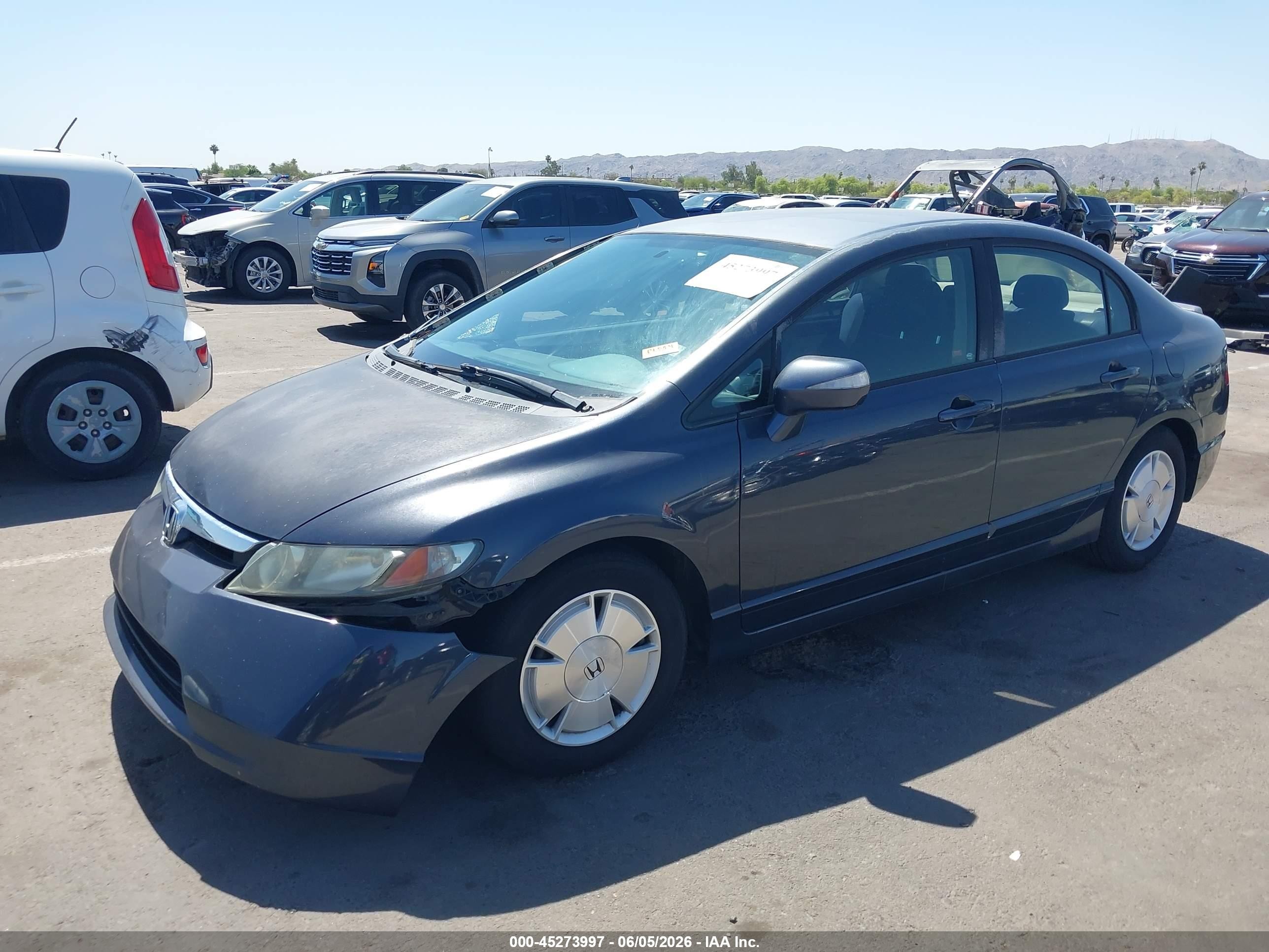 2006 Honda Civic Hybrid   Gray vin: JHMFA36246S021737