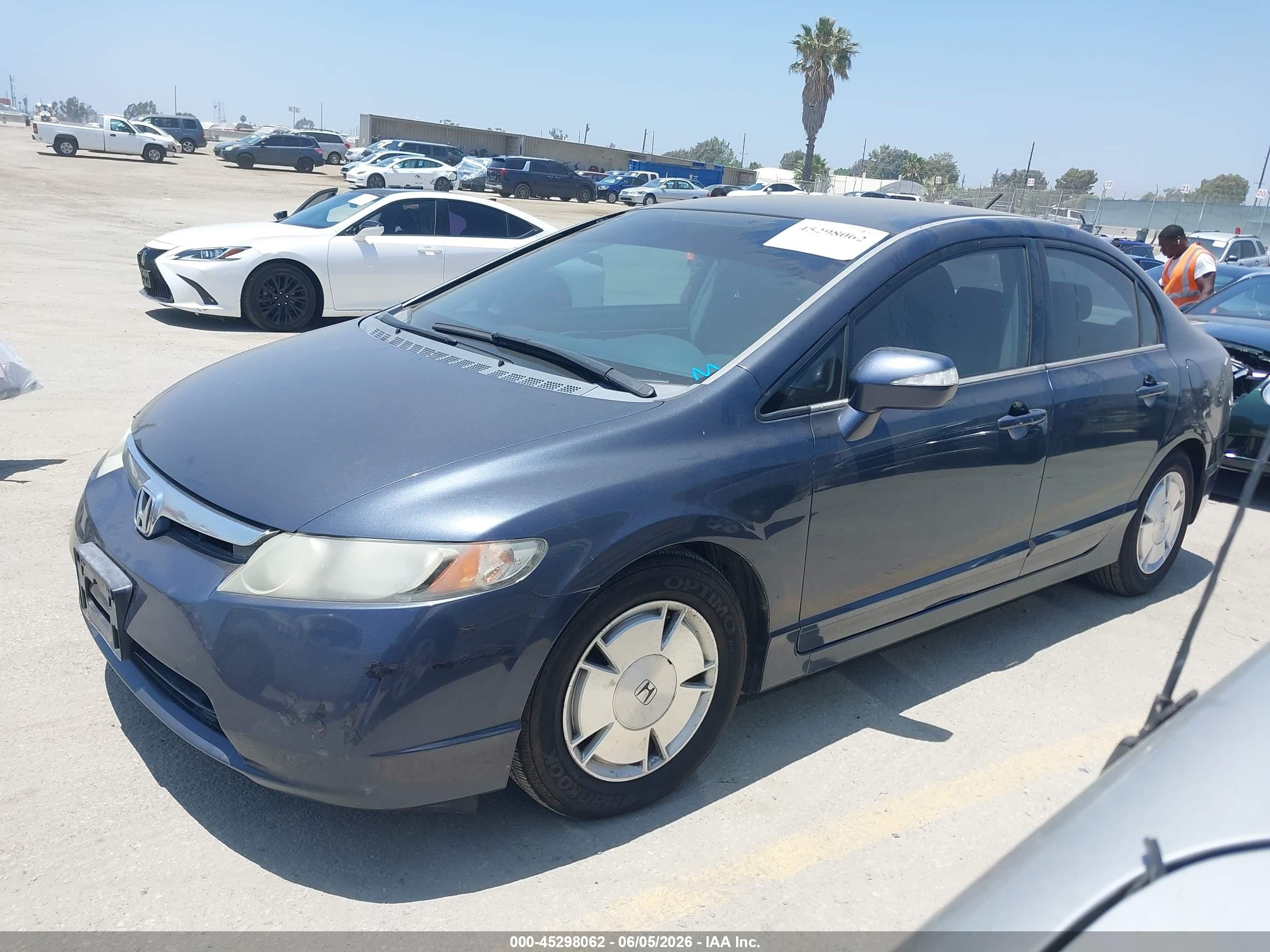 2006 Honda Civic Hybrid   Blue vin: JHMFA36246S027862