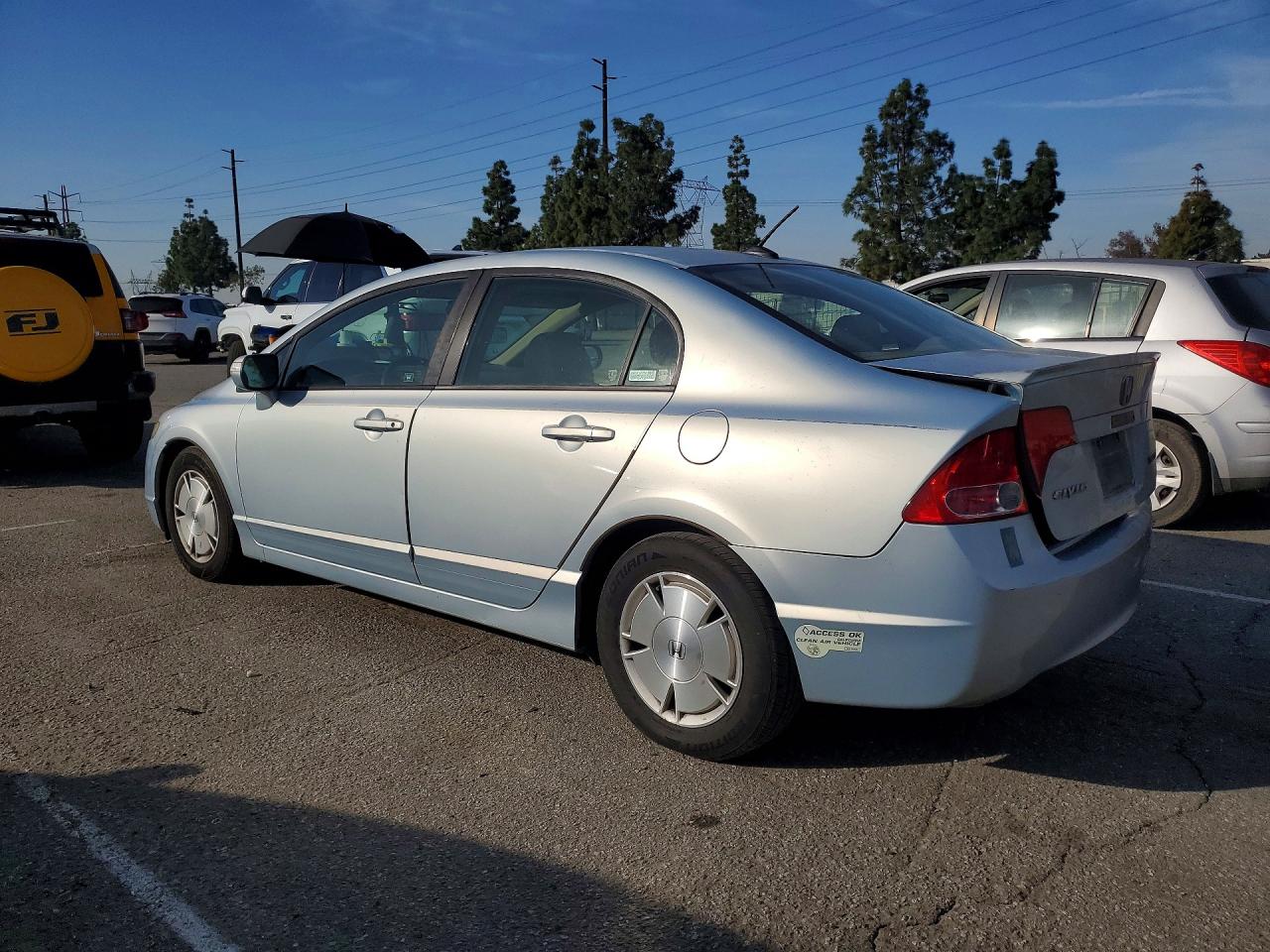 2007 Honda Civic Hybrid Silver vin: JHMFA36247S001456