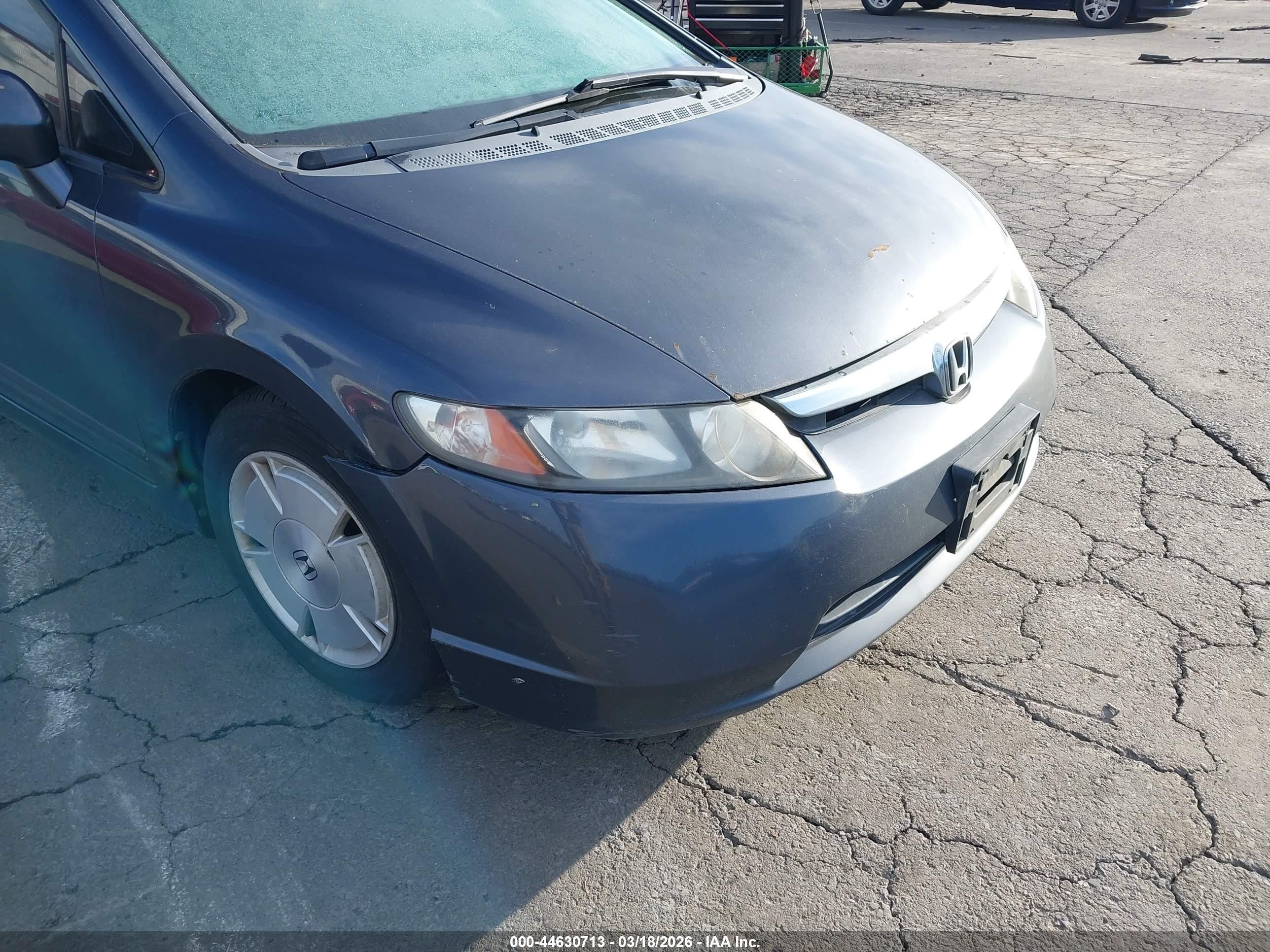 2007 Honda Civic Hybrid   Gray vin: JHMFA36247S017897