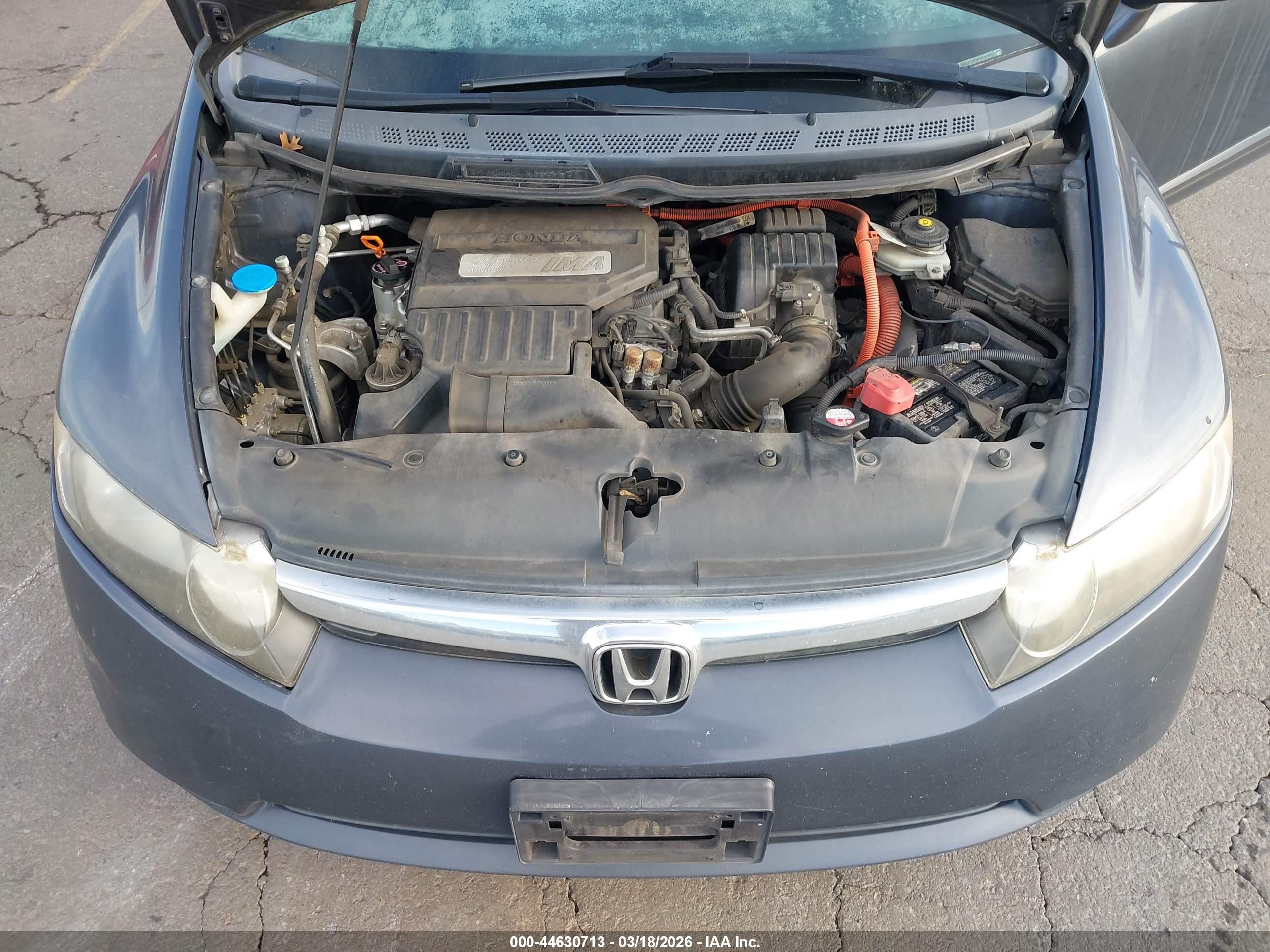 2007 Honda Civic Hybrid   Gray vin: JHMFA36247S017897