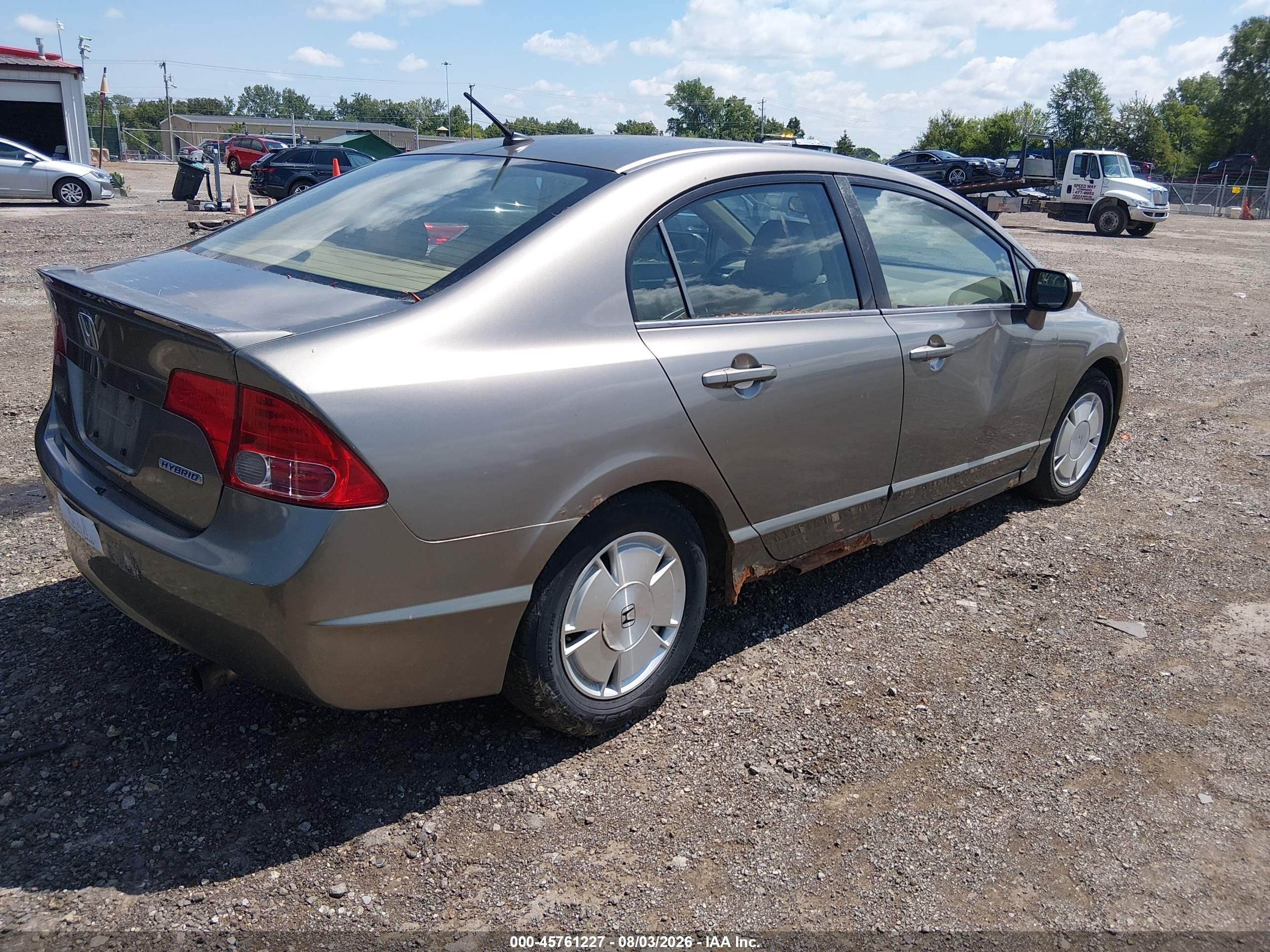 2007 Honda Civic Hybrid   Серебряный vin: JHMFA36247S018323