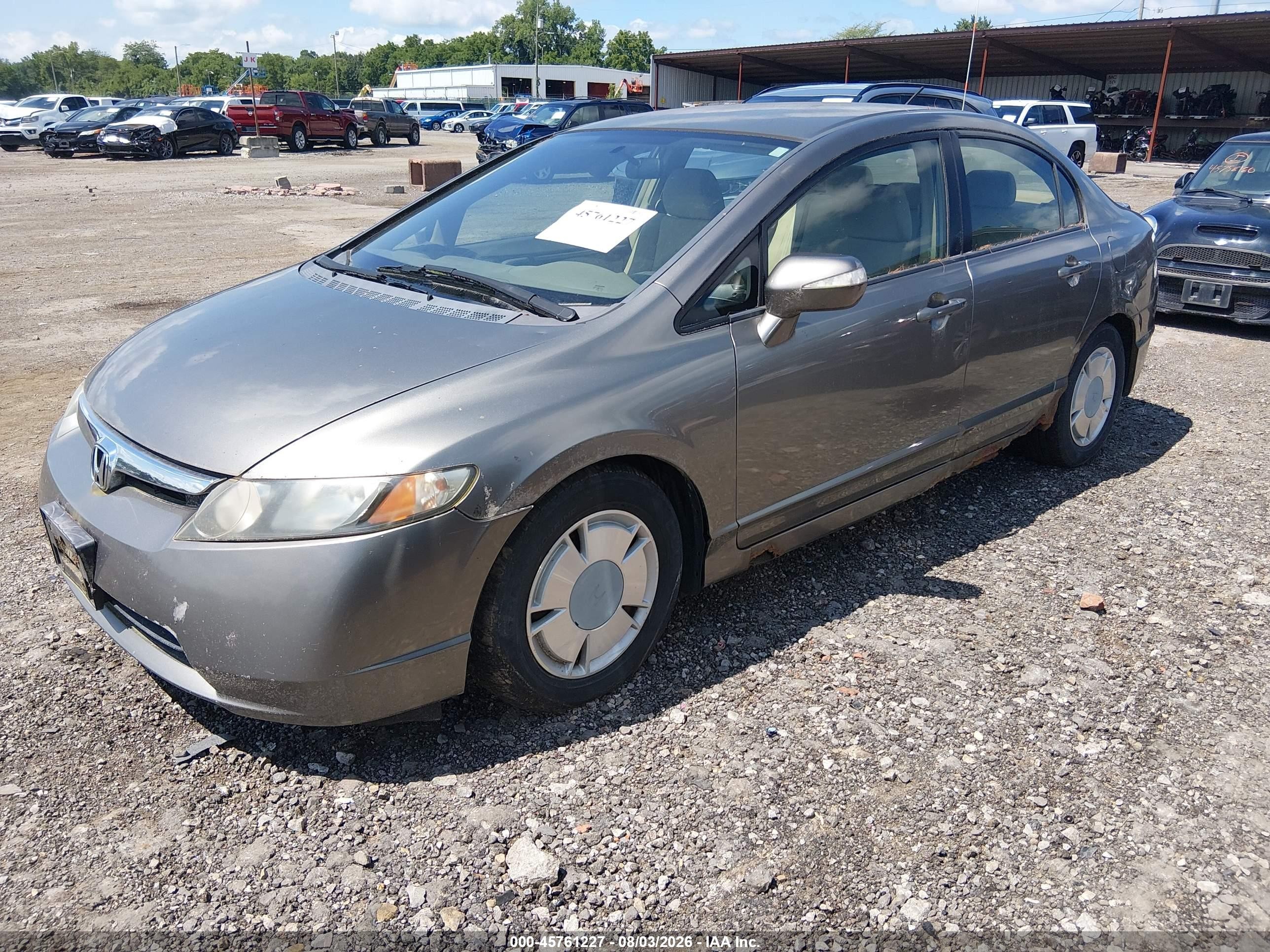 2007 Honda Civic Hybrid   Серебряный vin: JHMFA36247S018323
