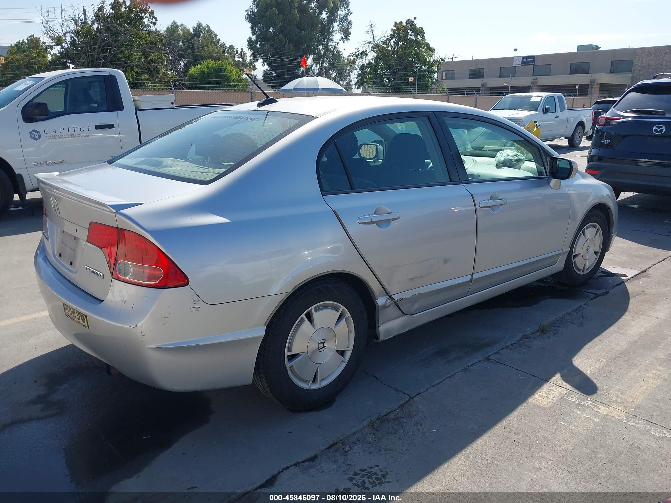 2007 Honda Civic Hybrid   Серебряный vin: JHMFA36247S018533